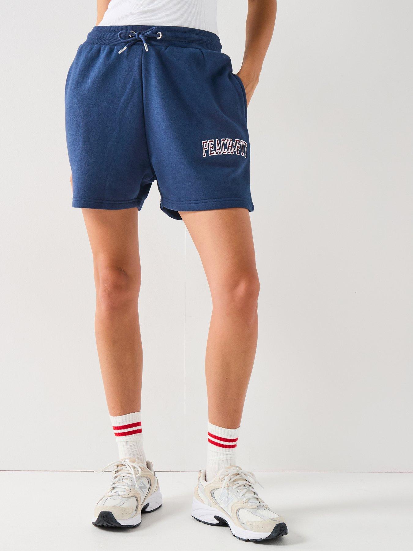 Image 1 of 5 of Peach Fit Womens Retro Shorts - Navy