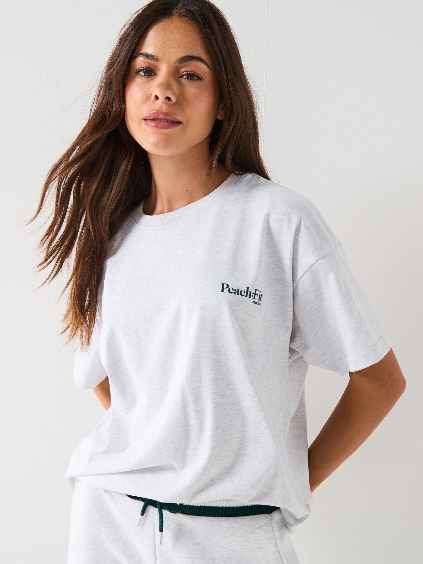 Peach Fit Womens Kamila T-Shirt - Grey