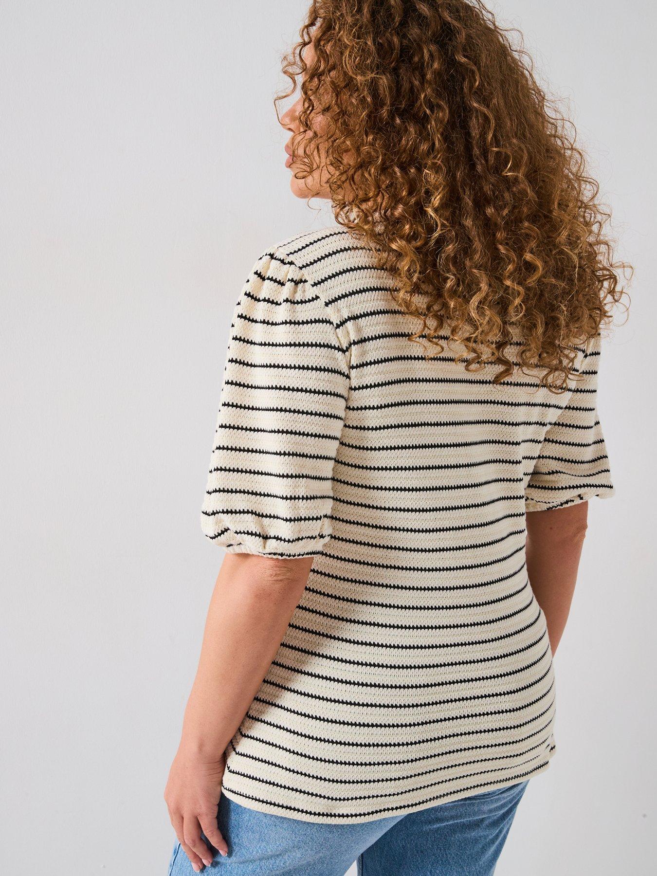 v-by-very-curve-button-detail-stripe-neck-top-multistillFront