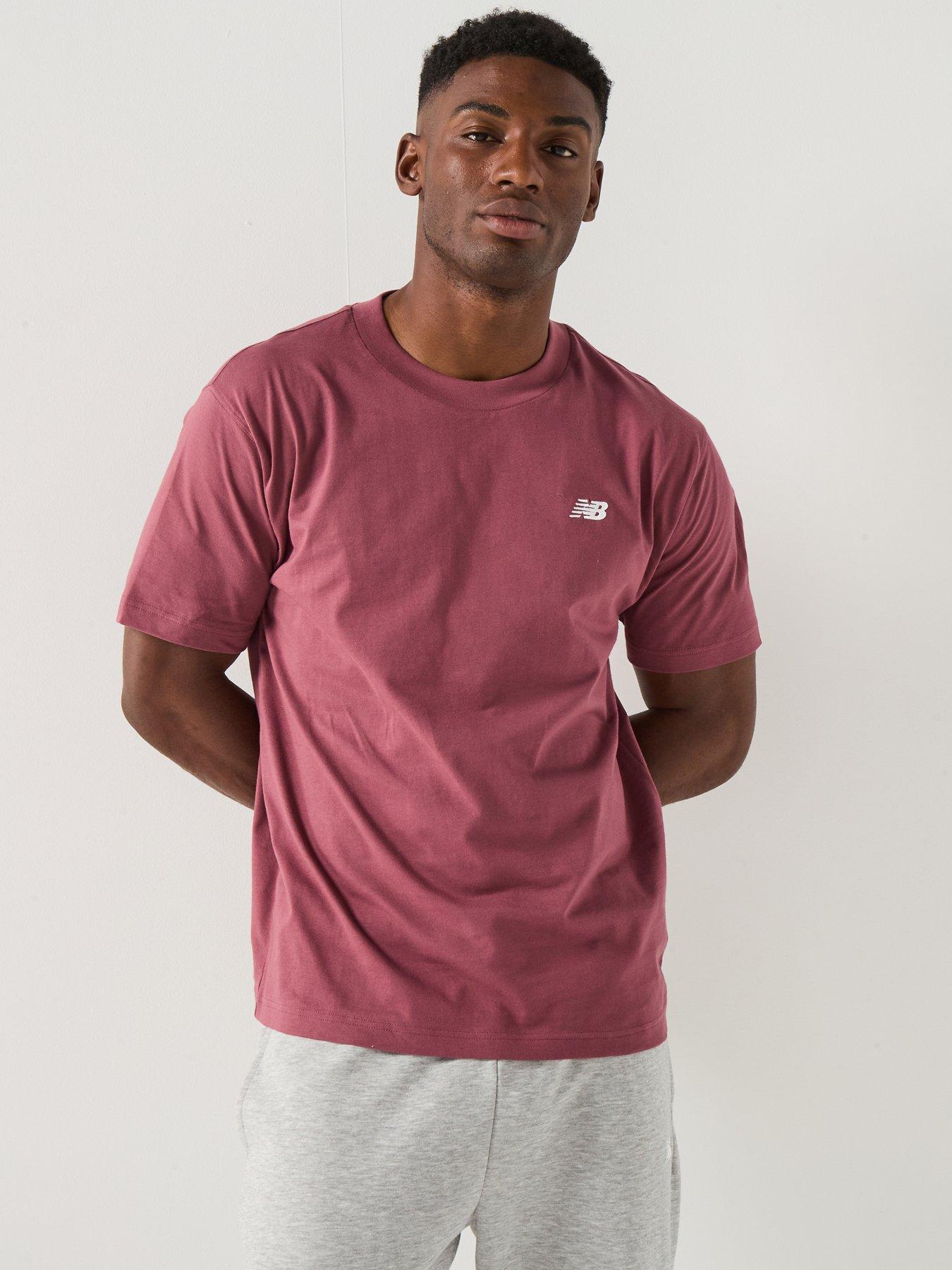 New Balance Mens Sports Essentials Cotton T-Shirt - Burgundy
