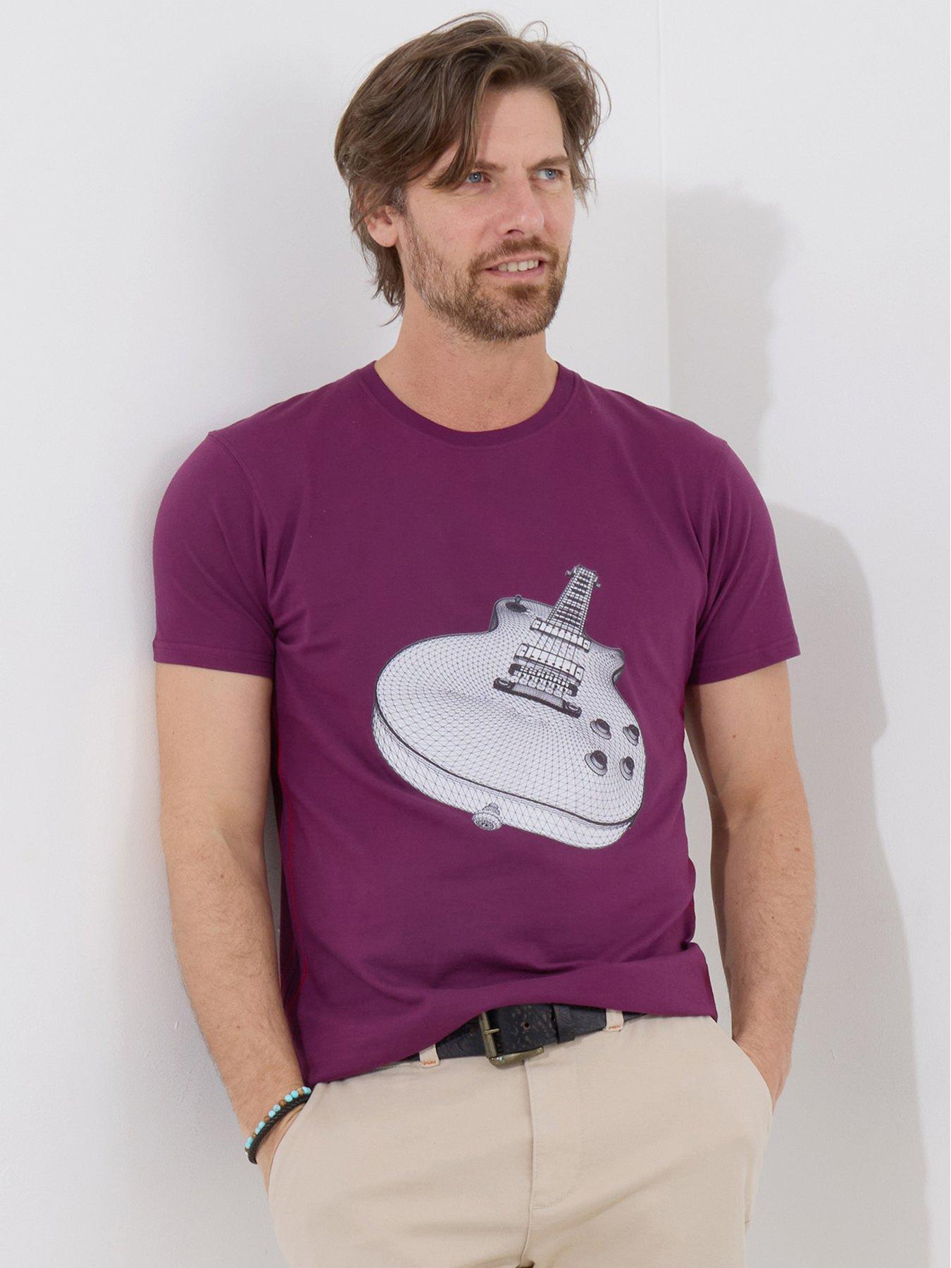 Image 1 of 5 of Joe Browns Joe Browns Distinctive Sounds Guitar T-Shirt - Dark Purple