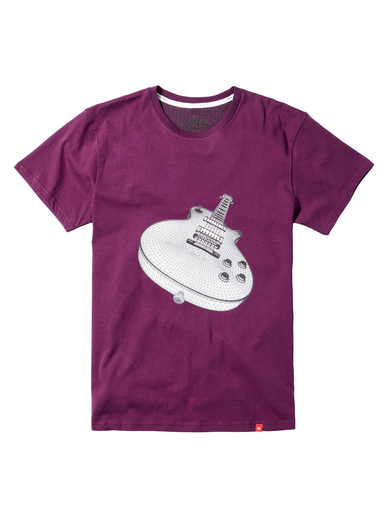 Image 5 of 5 of Joe Browns Joe Browns Distinctive Sounds Guitar T-Shirt - Dark Purple