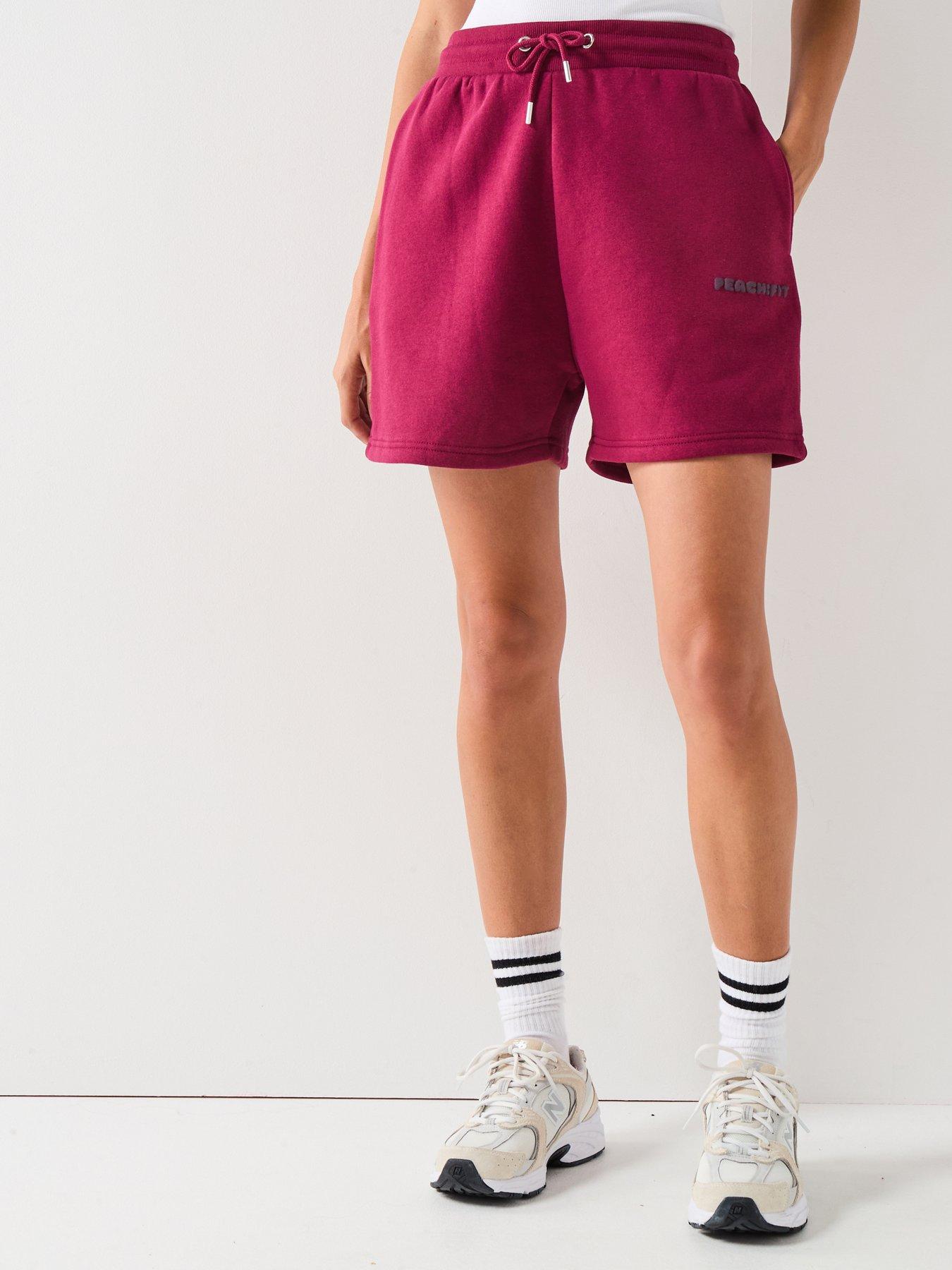 peach-fit-womens-cozy-season-short-dark-redfront