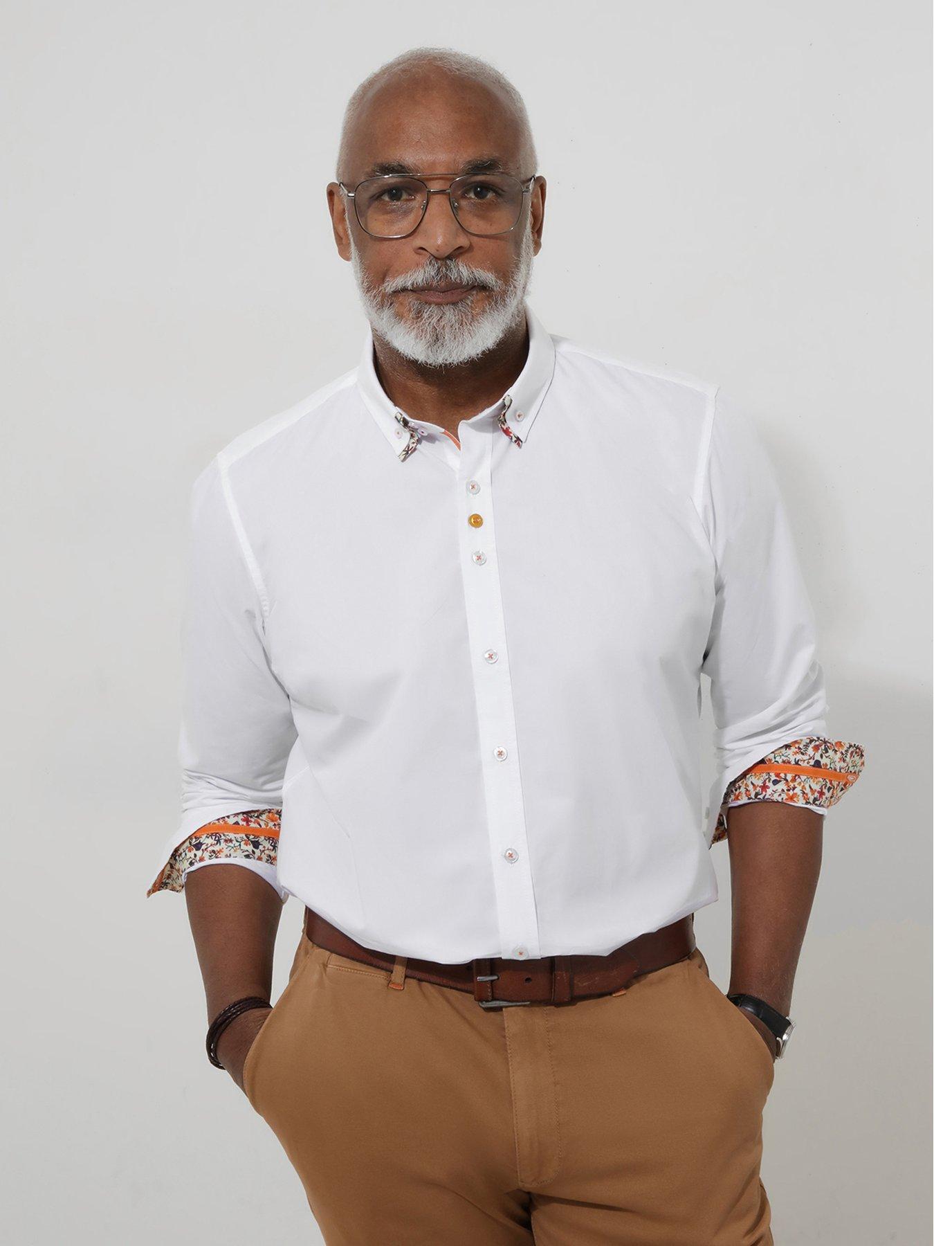 Image 1 of 5 of Joe Browns Distinctive Double Collar Long Sleeve Shirt - White