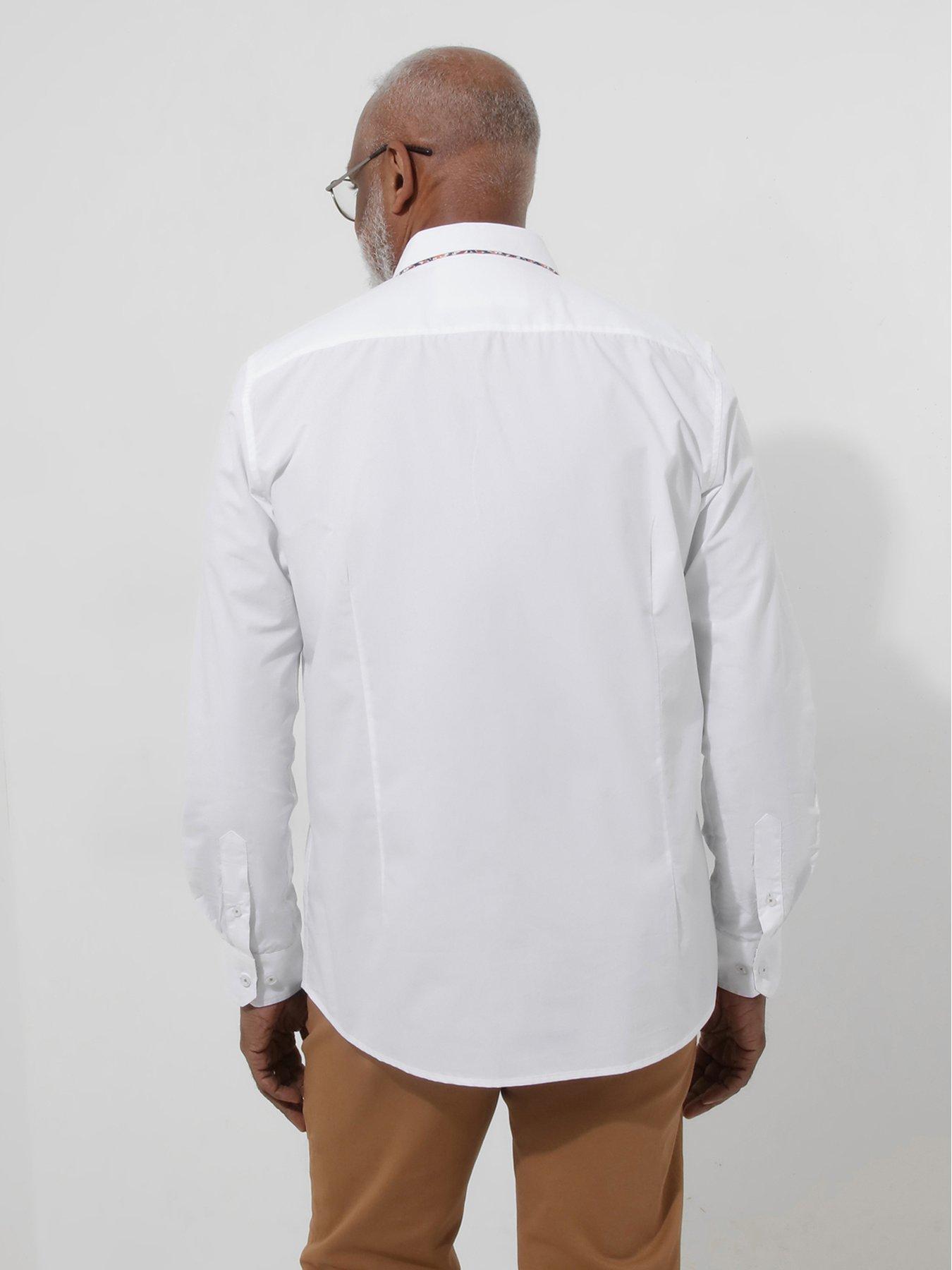 Image 2 of 5 of Joe Browns Distinctive Double Collar Long Sleeve Shirt - White