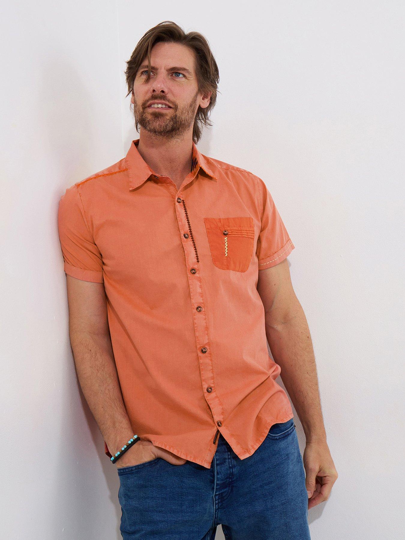 Image 1 of 6 of Joe Browns Joe Browns Carefree Customised Short Sleeve Shirt - Orange