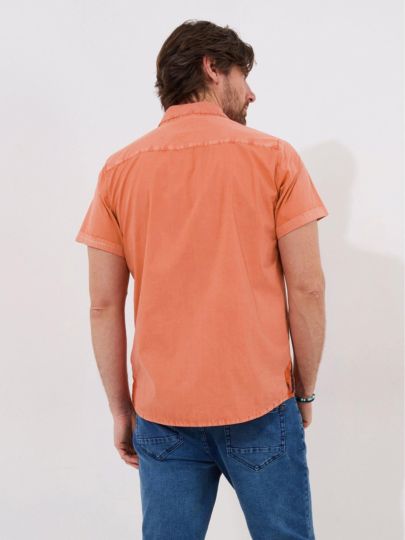 Image 2 of 6 of Joe Browns Joe Browns Carefree Customised Short Sleeve Shirt - Orange
