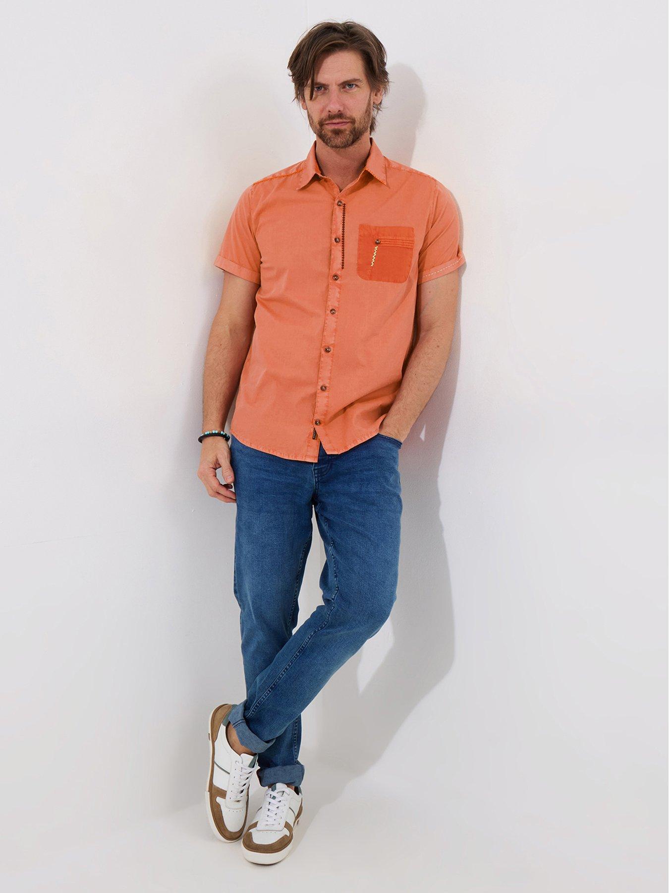 Image 3 of 6 of Joe Browns Joe Browns Carefree Customised Short Sleeve Shirt - Orange