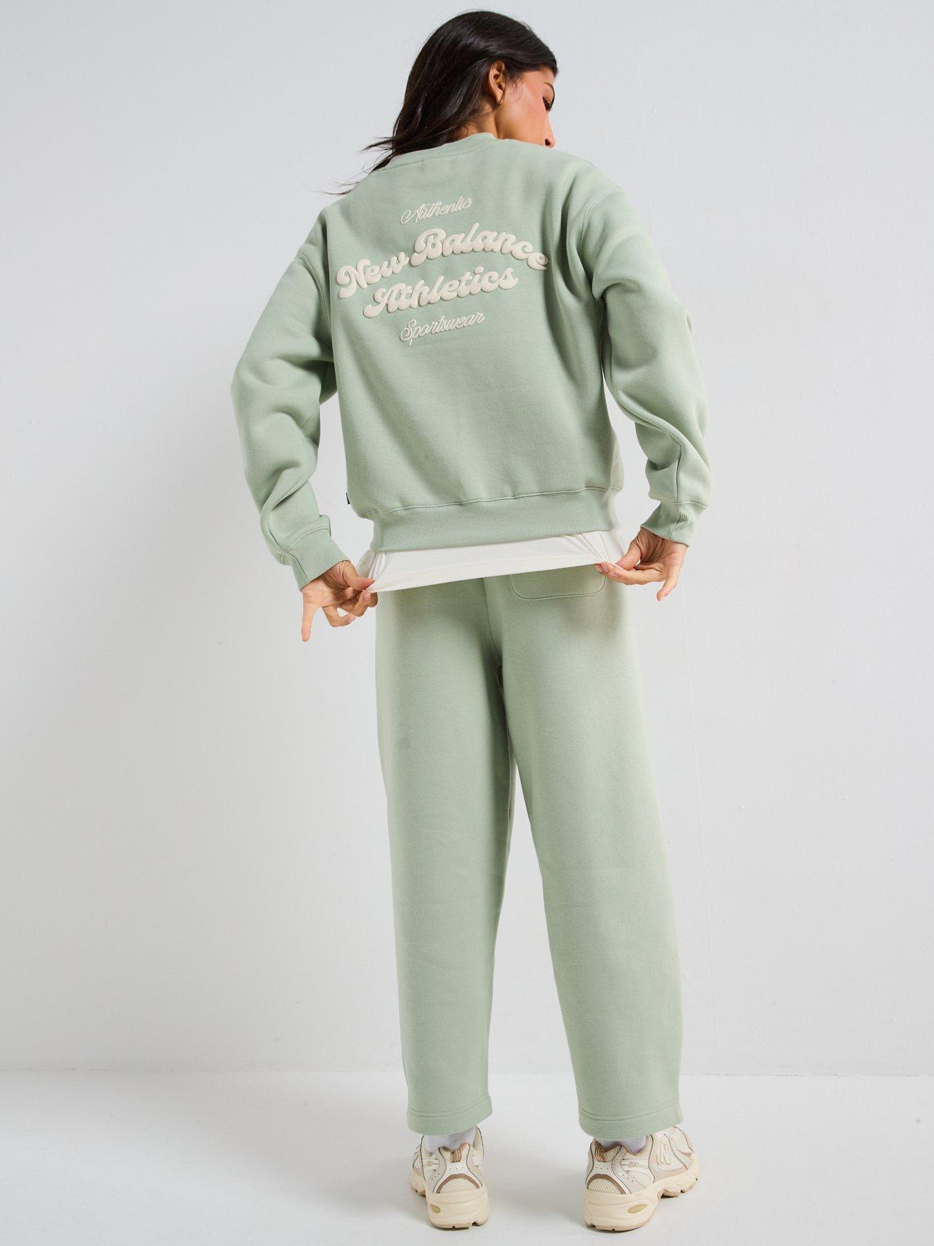 new-balance-womens-linear-heritage-fleece-crew-sweater-greenstillFront