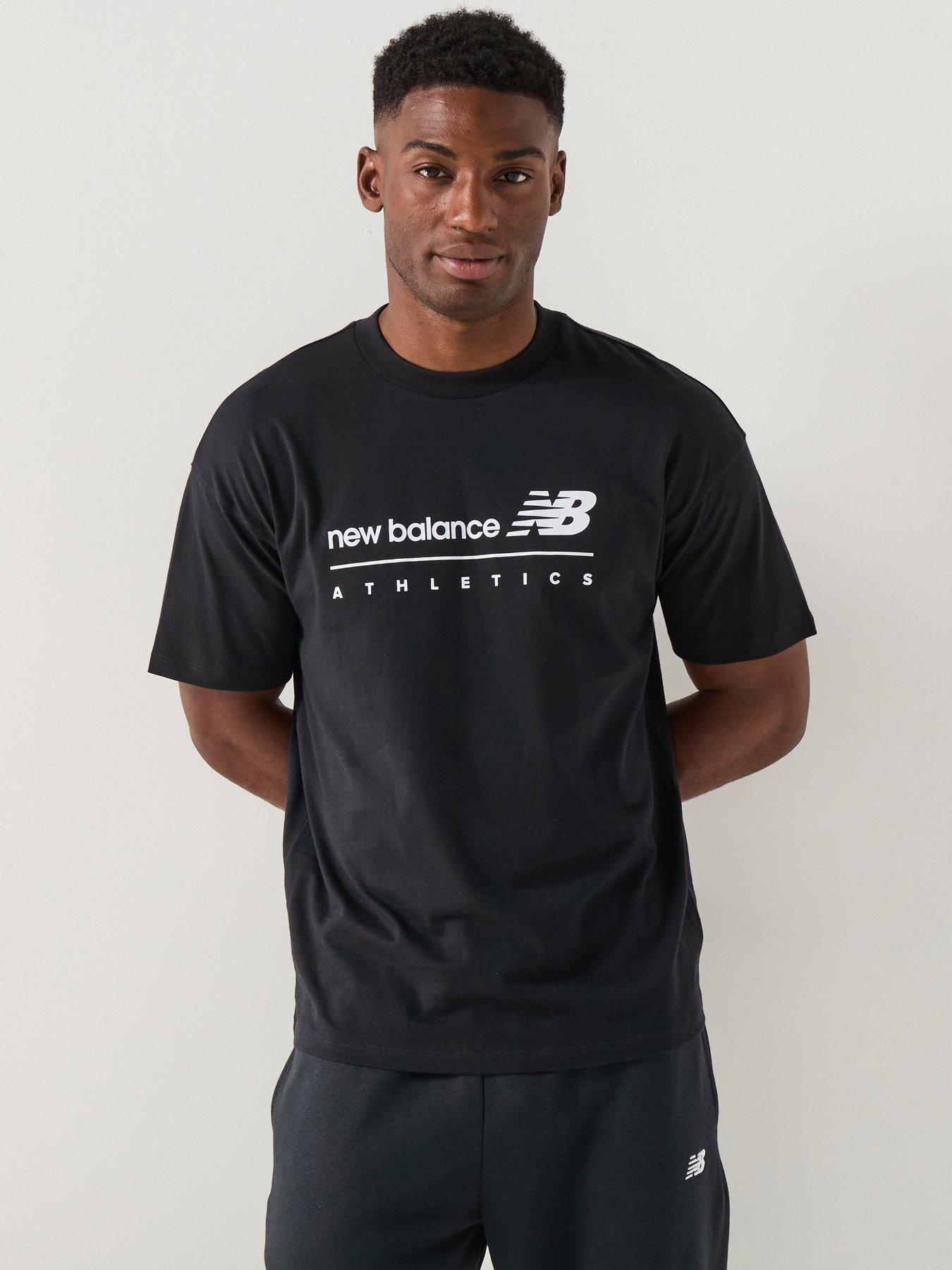New Balance Mens Linear Graphic T-Shirt - Black