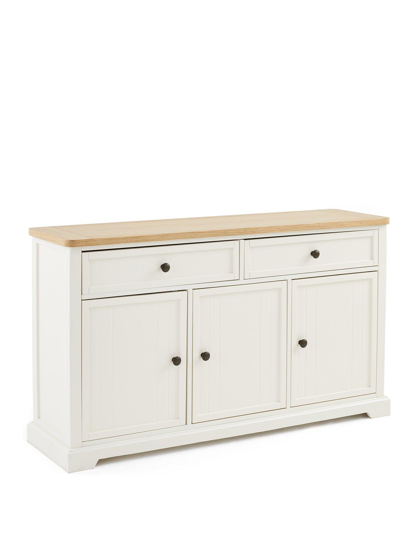 Image 3 of 7 of The Very Collection Charlton Sideboard - Ivory/Oak - FSC&reg; Certified