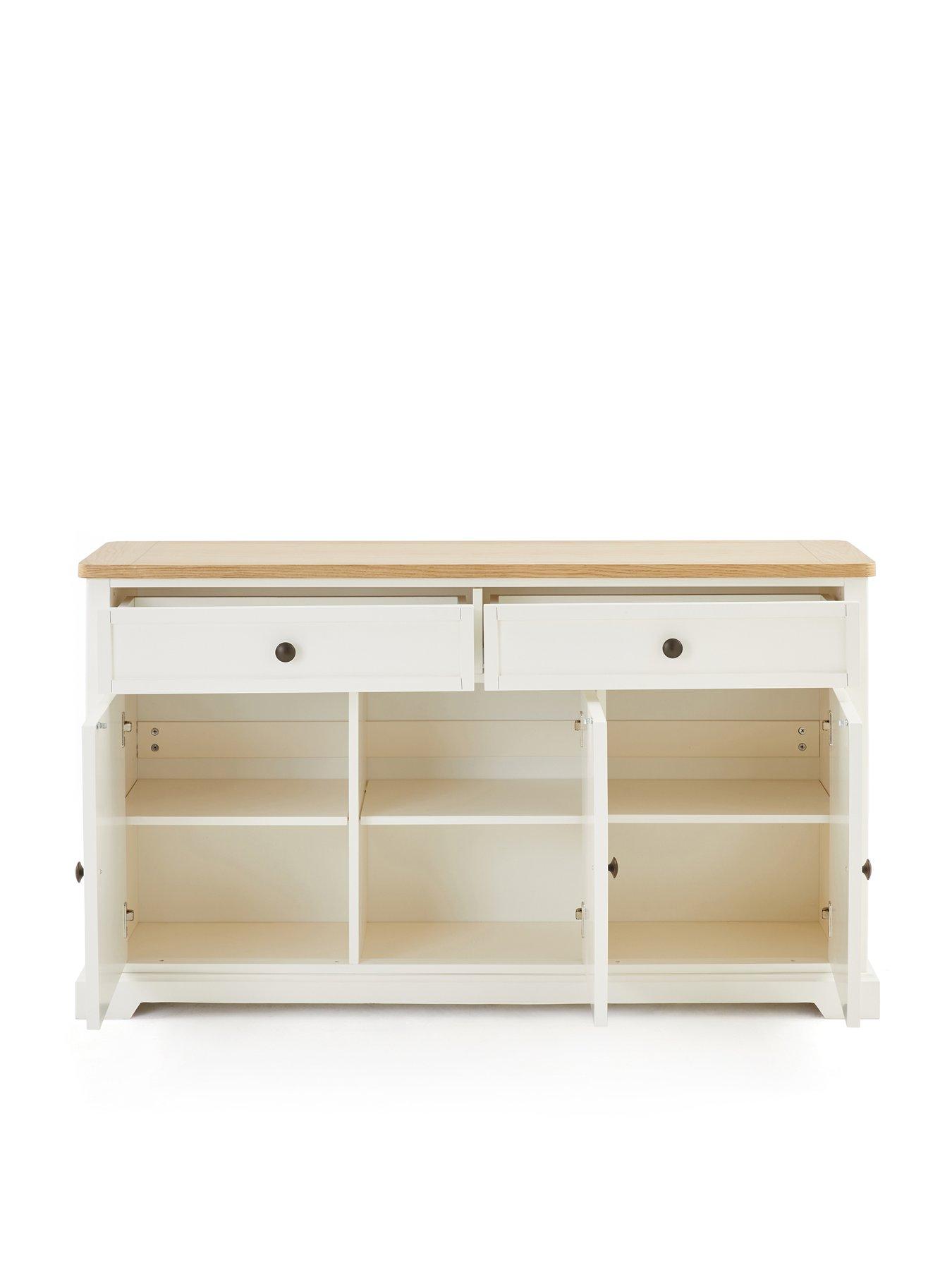 Image 4 of 7 of The Very Collection Charlton Sideboard - Ivory/Oak - FSC&reg; Certified