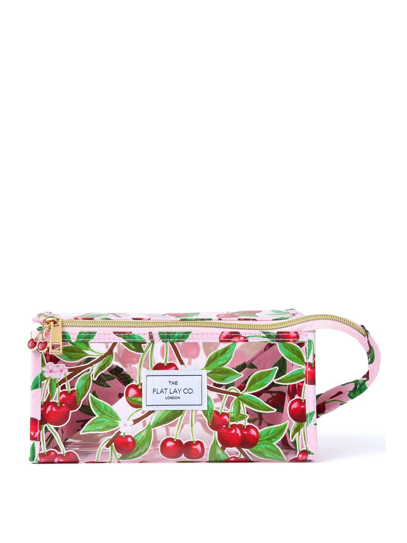 Image 1 of 4 of The Flat Lay Co. Jelly Flat Lay Makeup Box Bag - Cherries