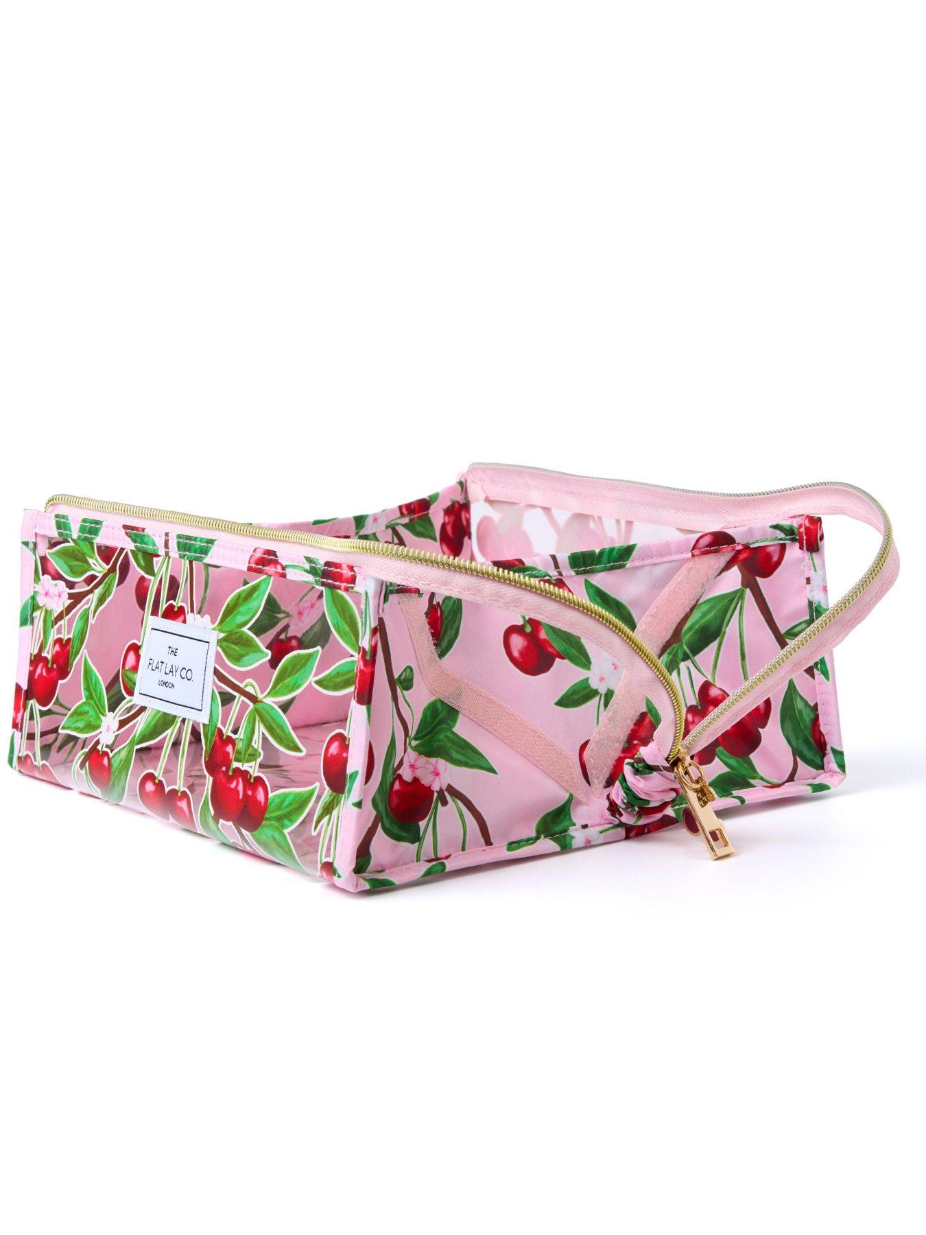 Image 2 of 4 of The Flat Lay Co. Jelly Flat Lay Makeup Box Bag - Cherries