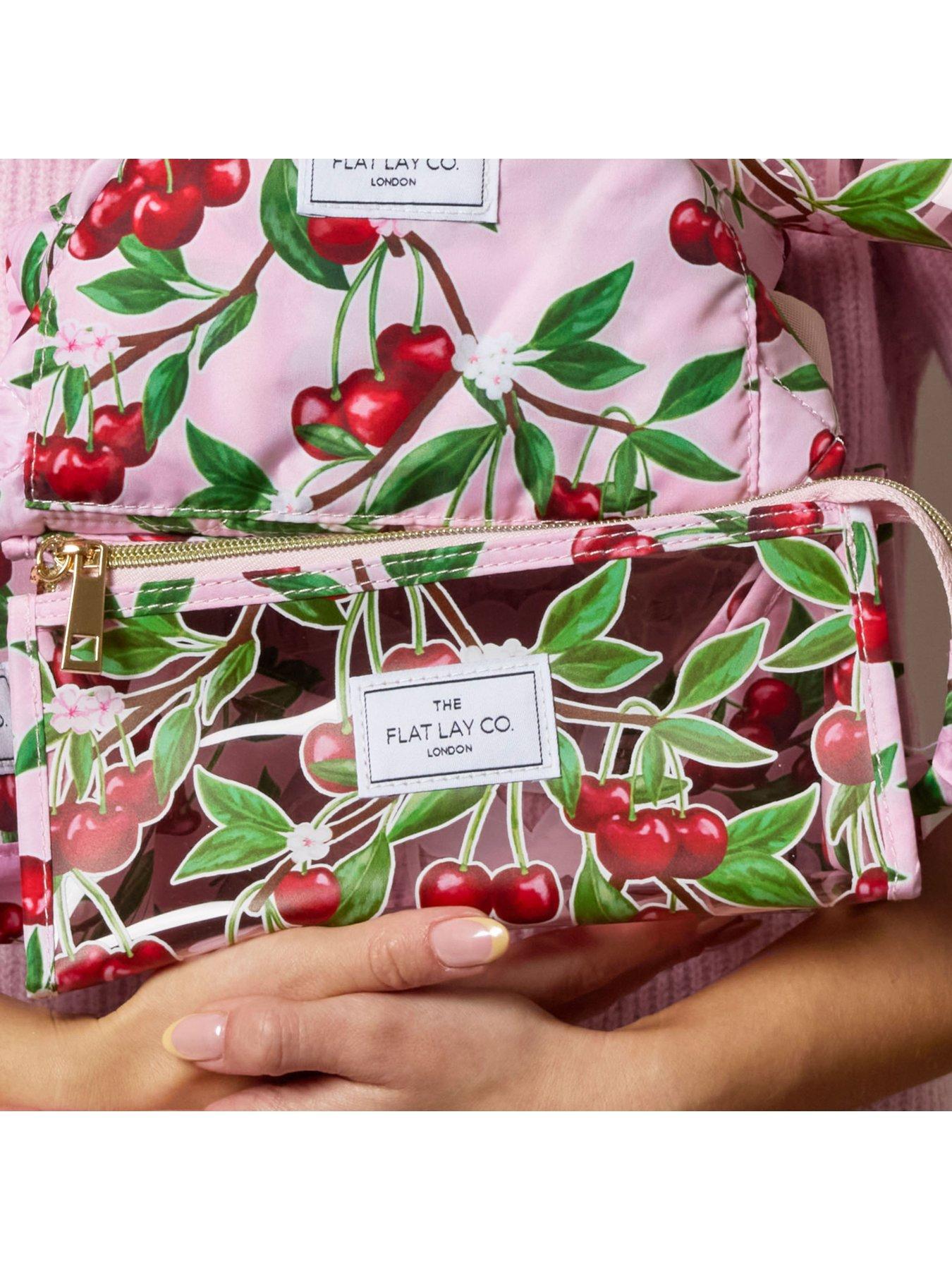 Image 4 of 4 of The Flat Lay Co. Jelly Flat Lay Makeup Box Bag - Cherries