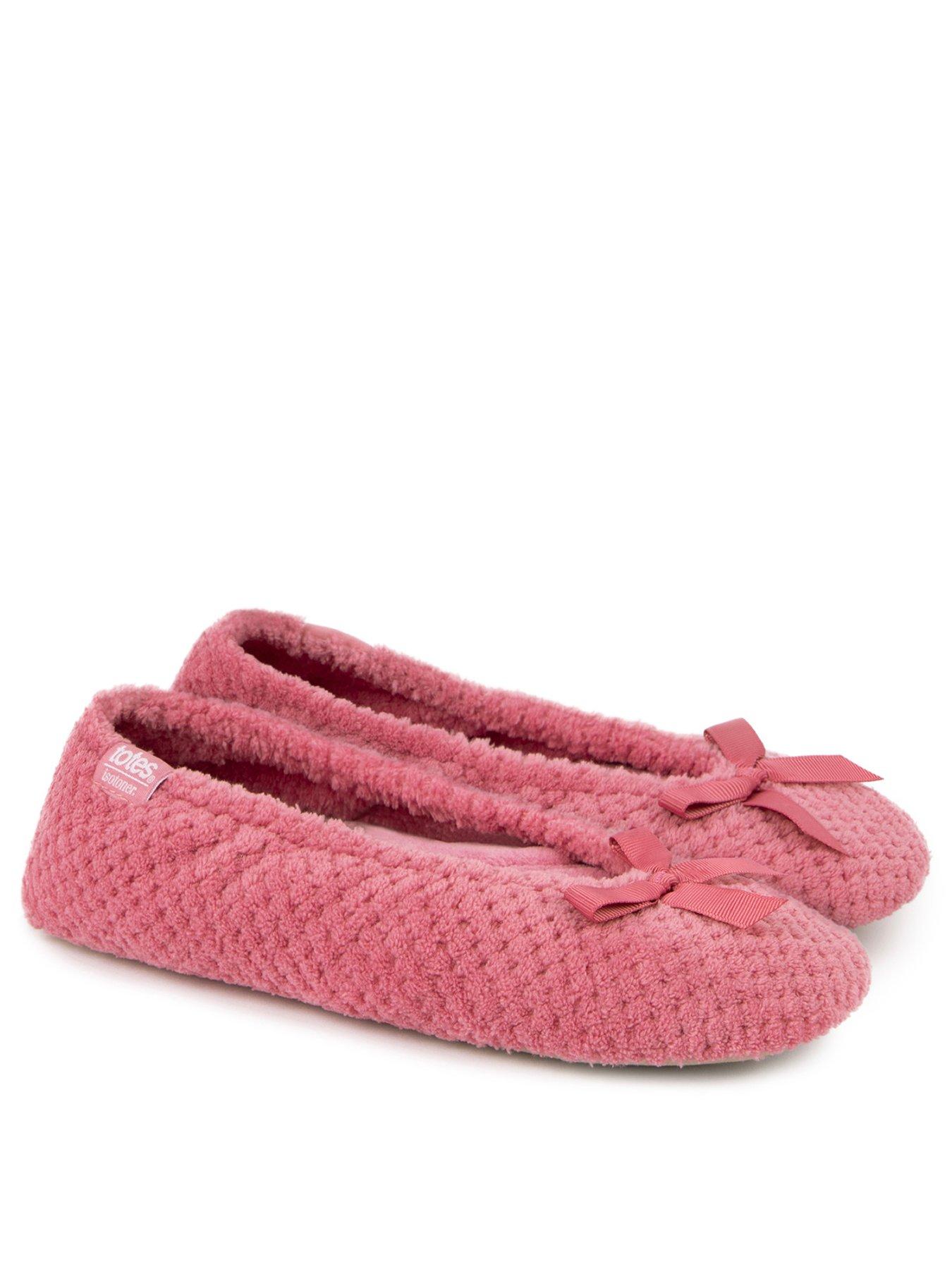 Image 2 of 5 of TOTES Totes Isotoner Popcorn Terry Ballet Slippers - Pink