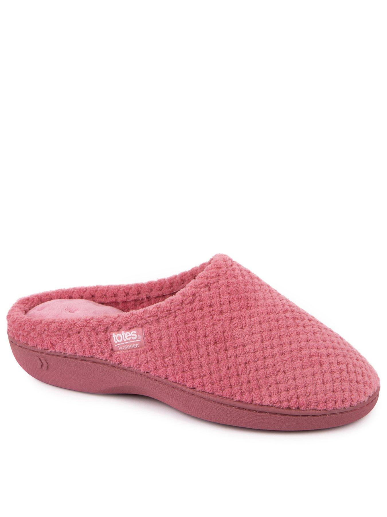 Image of TOTES Totes Isotoner Popcorn Terry Mule Slippers - Pink