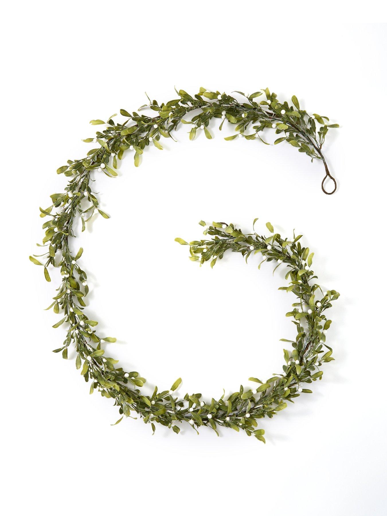 very-home-9ft-pre-lit-mistletoe-garlandstillFront