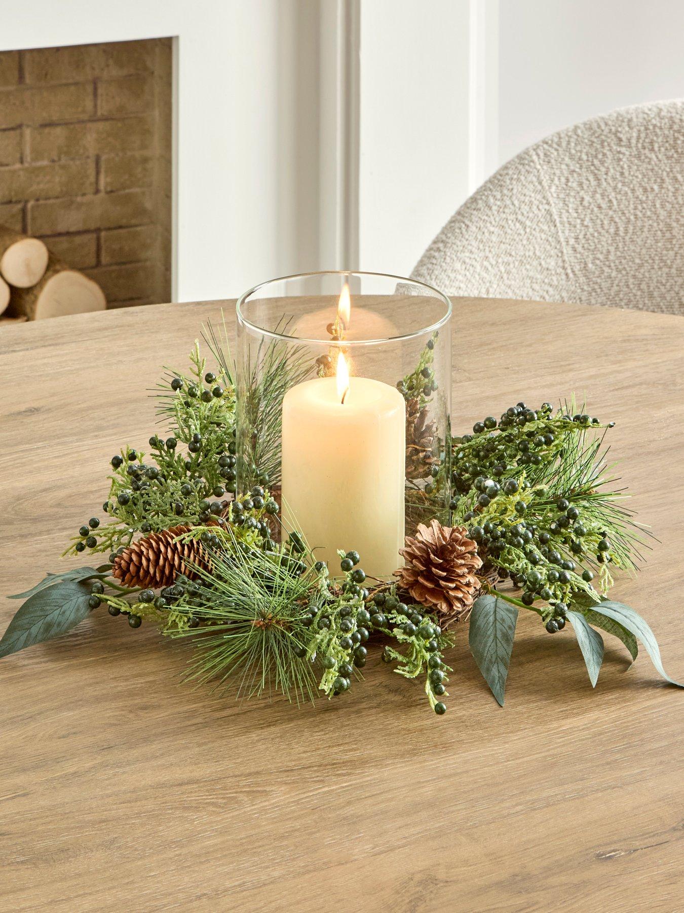 very-home-green-berries-and-pinecones-hurricane-christmasnbsptable-centre
