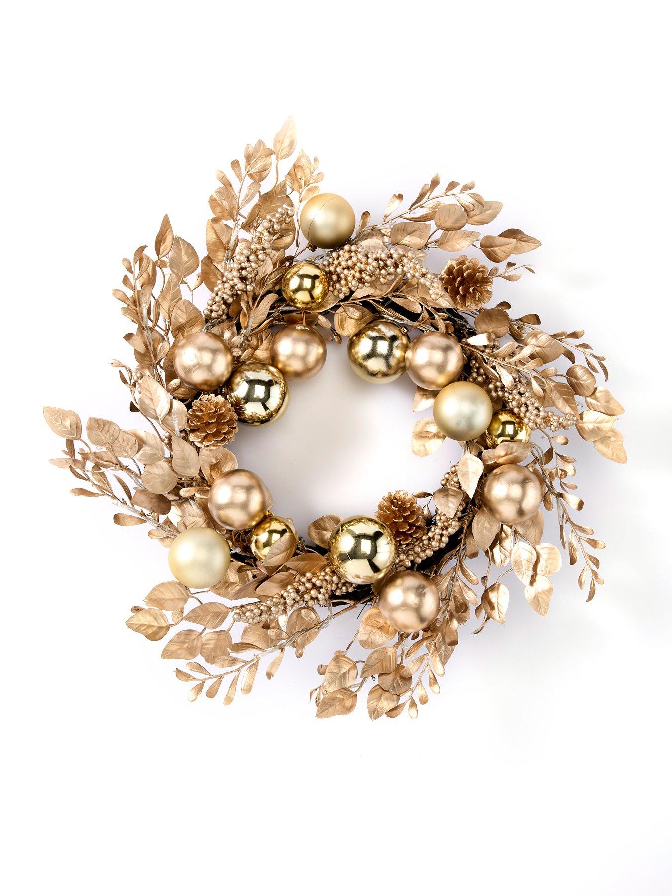 very-home-champagne-gold-pre-lit-christmas-wreath-60-cmstillFront