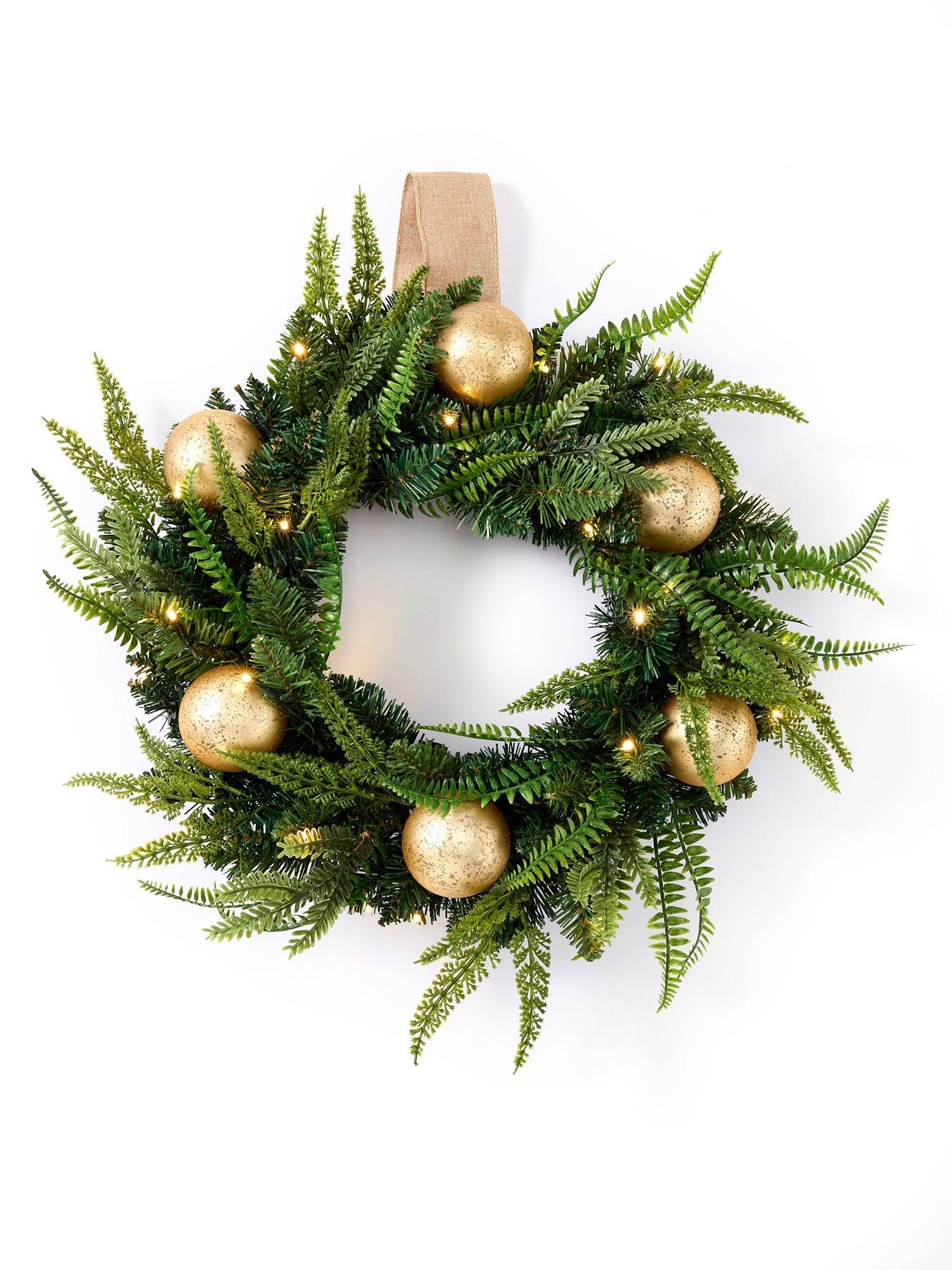 very-home-60-cm-pre-lit-fern-and-gold-bauble-ovalnbspchristmasnbspwreathback