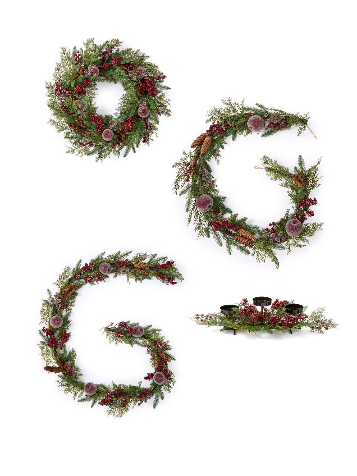 Image 4 of 4 of Very Home Apple and Berry Christmas Garland - 6ft