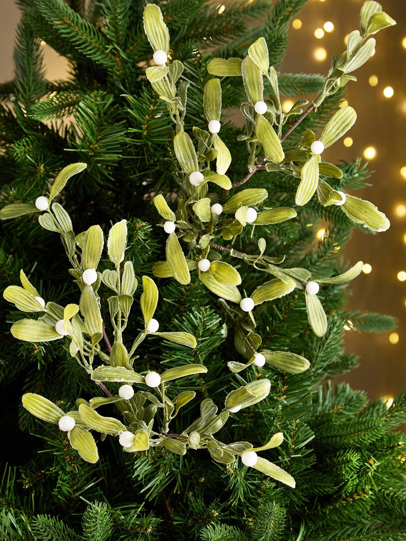 Very Home Set of 6 Mistletoe Christmas Tree Picks