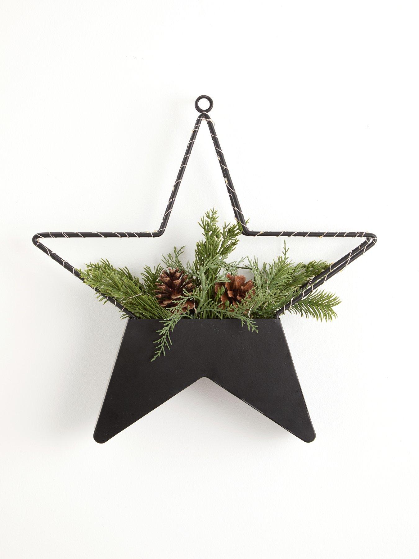 Image 2 of 6 of Very Home 39 cm Lit Star with Foliage Christmas Decoration