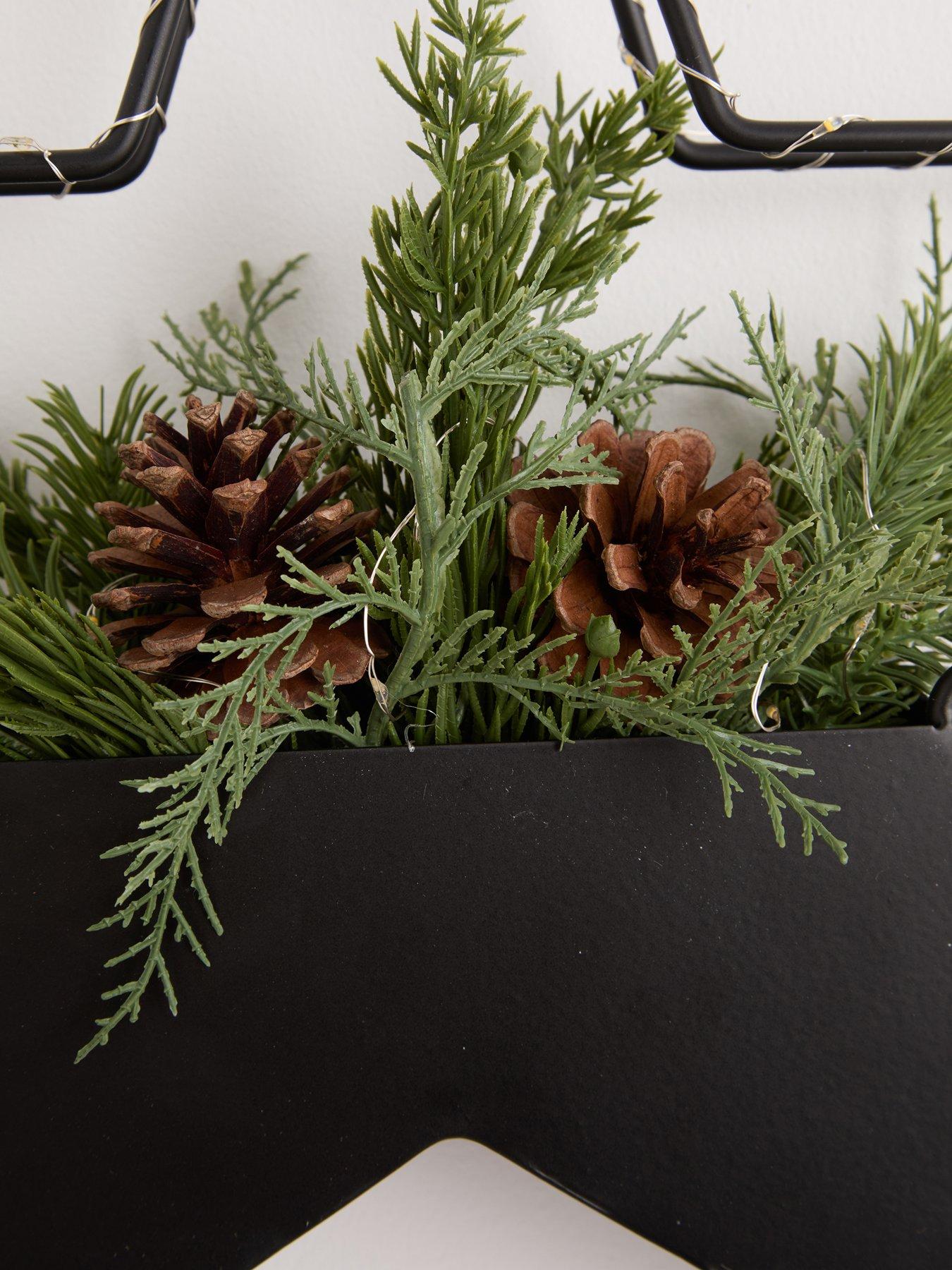 Image 6 of 6 of Very Home 39 cm Lit Star with Foliage Christmas Decoration