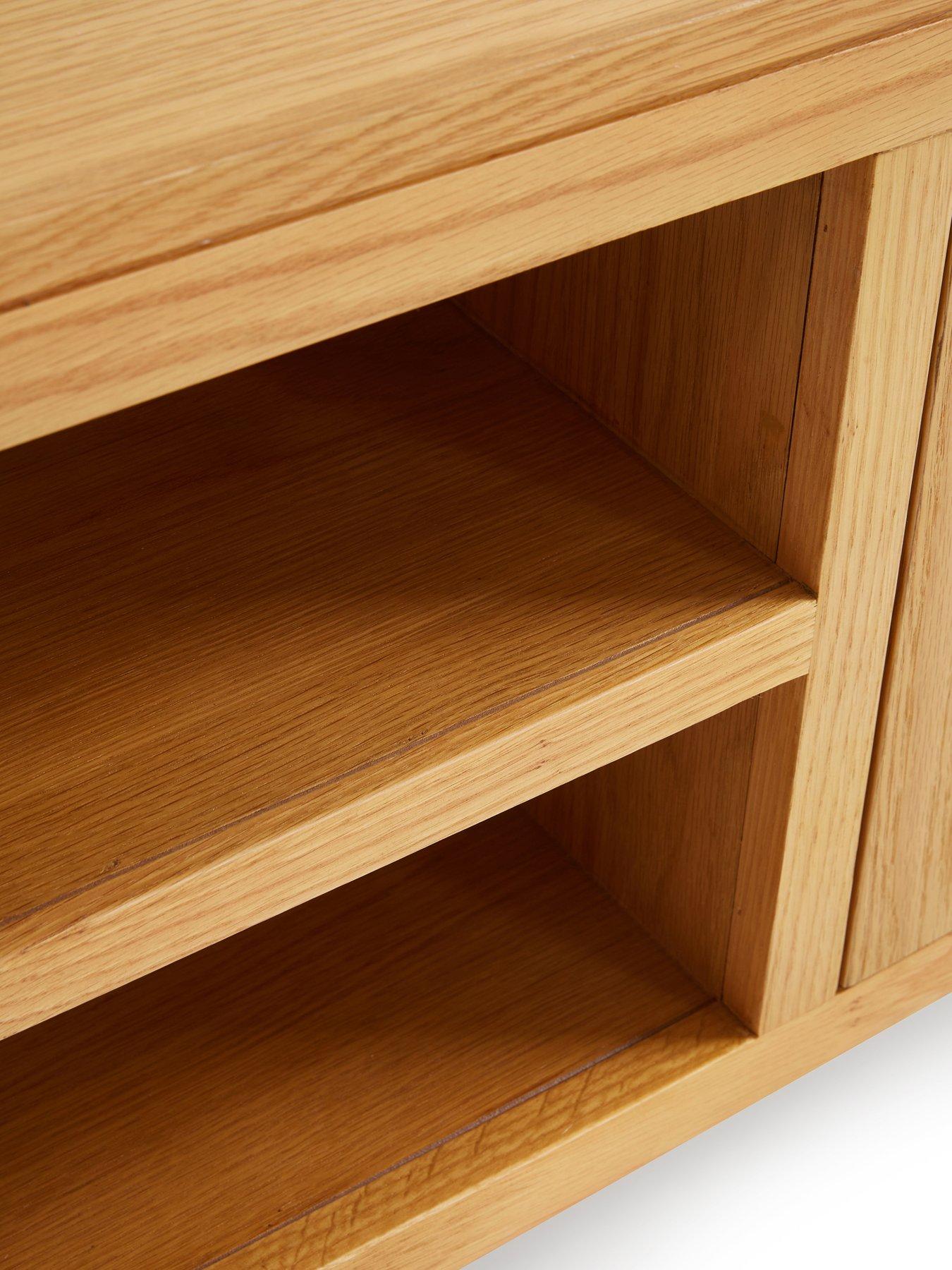 Image 5 of 7 of The Very Collection Saxon Ready Assembled&nbsp;2 Door TV Unit - Oak&nbsp;-&nbsp;fits up&nbsp;to 55 inch TV