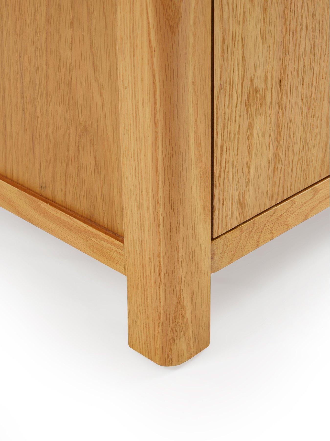 Image 7 of 7 of The Very Collection Saxon Ready Assembled&nbsp;2 Door TV Unit - Oak&nbsp;-&nbsp;fits up&nbsp;to 55 inch TV