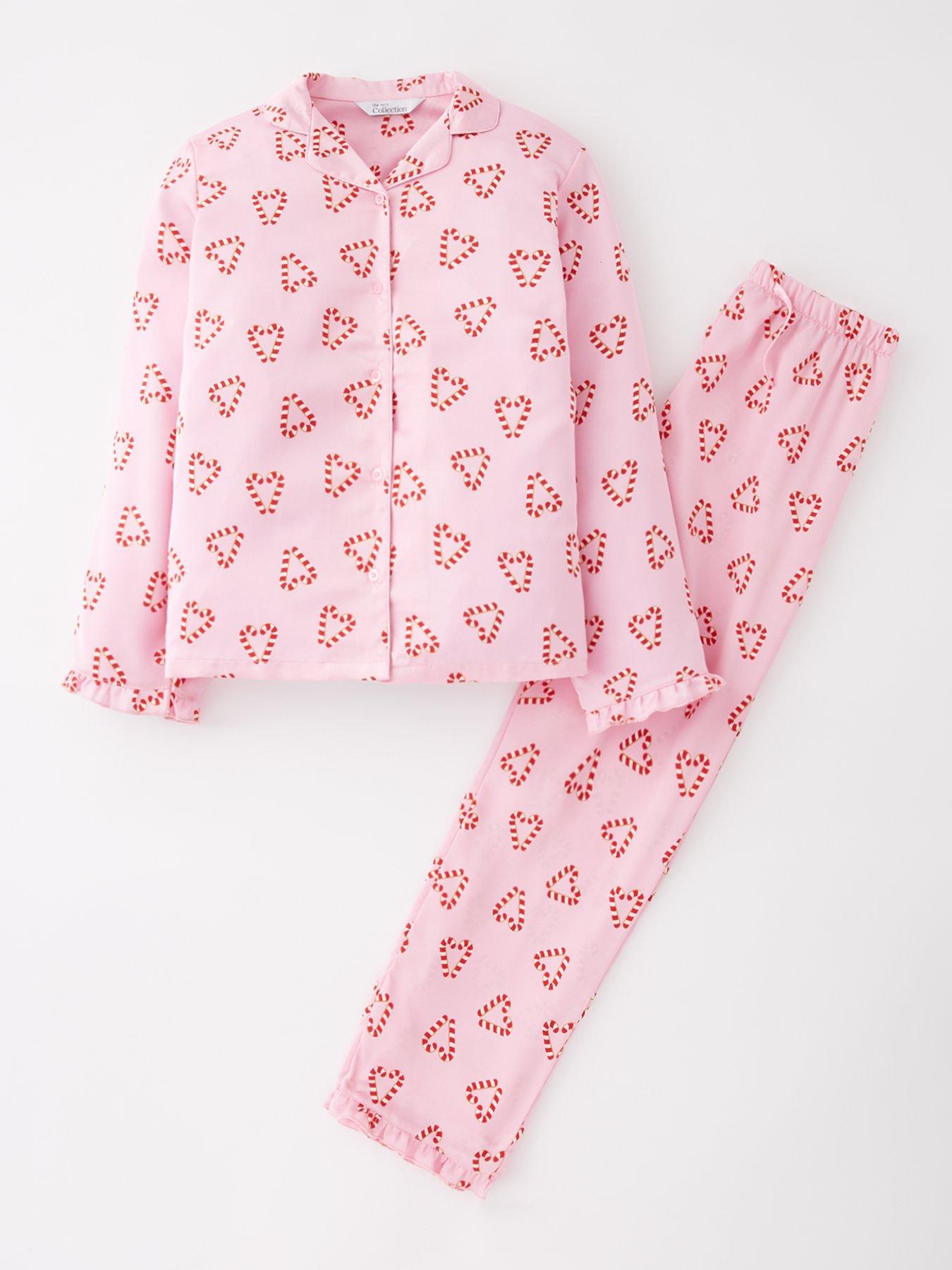the-very-collection-girls-christmas-candy-cane-satin-pjs-pink
