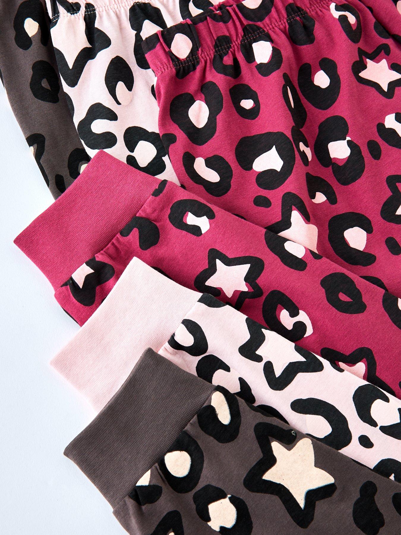 Image 5 of 5 of The Very Collection Girls 3 Pack Leopard Print Pyjamas - Multi