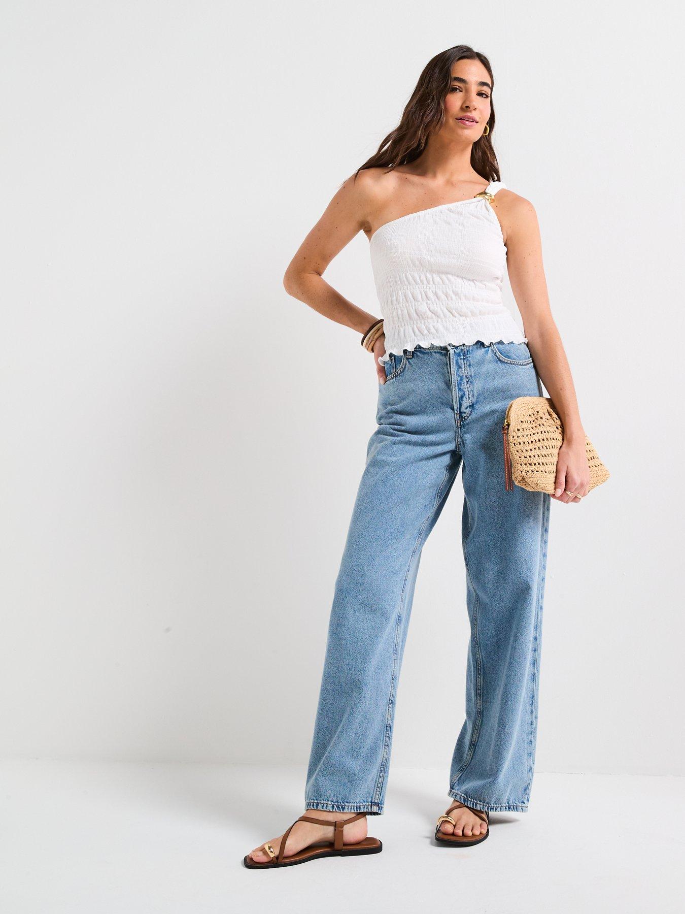 v-by-very-textured-one-shoulder-top-whiteback