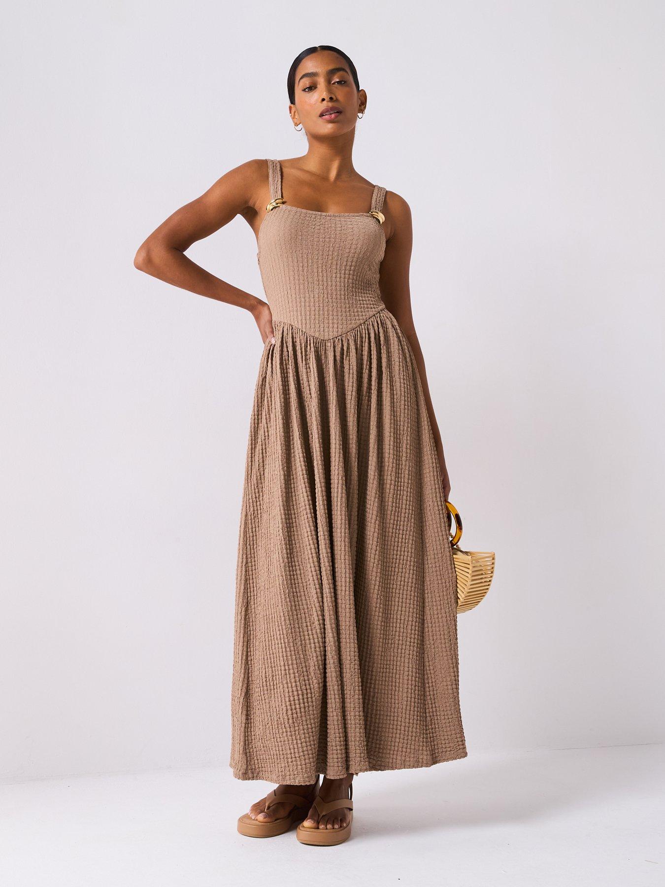 v-by-very-trim-detail-drop-hem-midaxi-dress-brownback