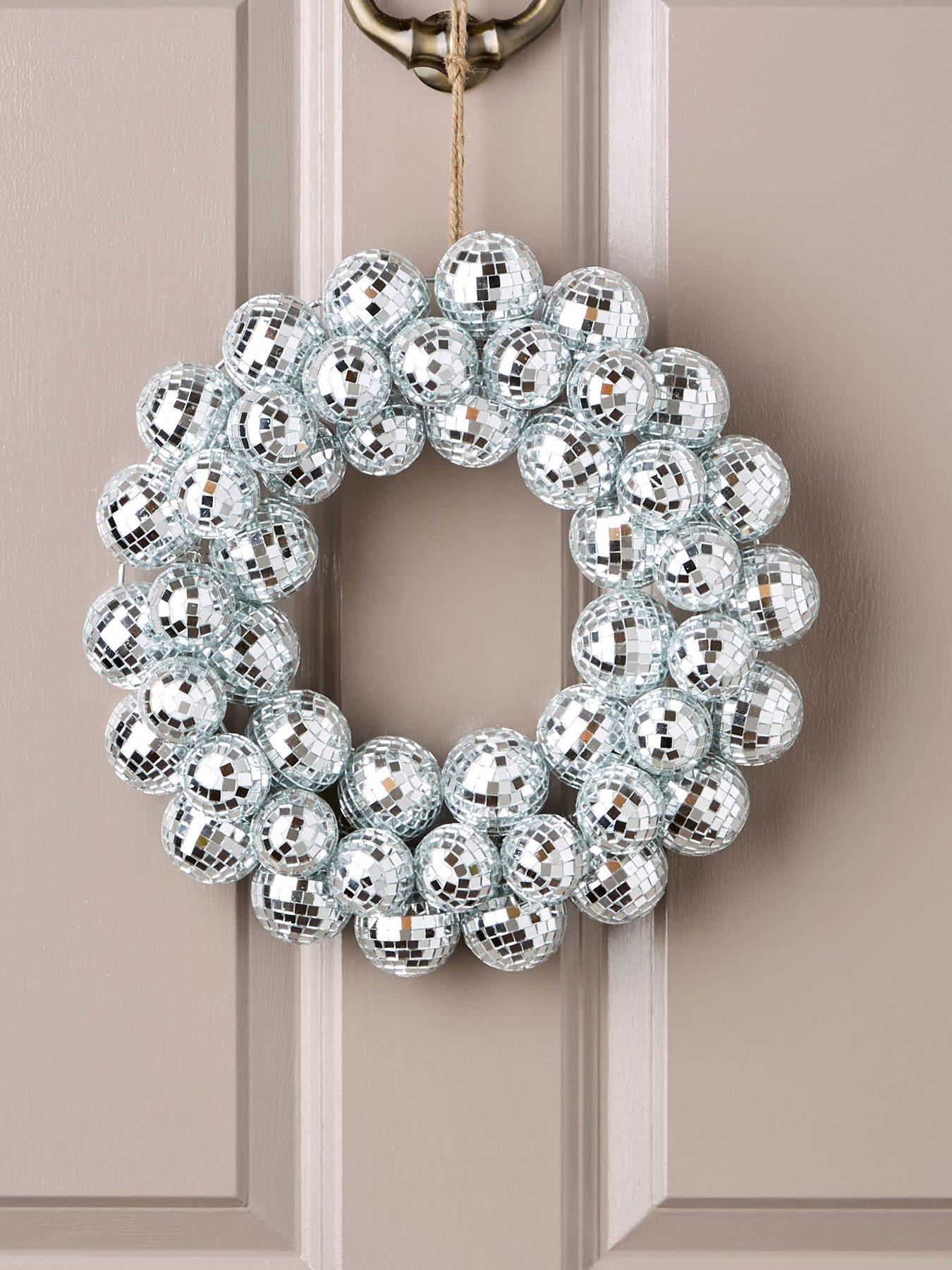 Scottish Everlastings 32 cm Mirror Ball Christmas Wreath