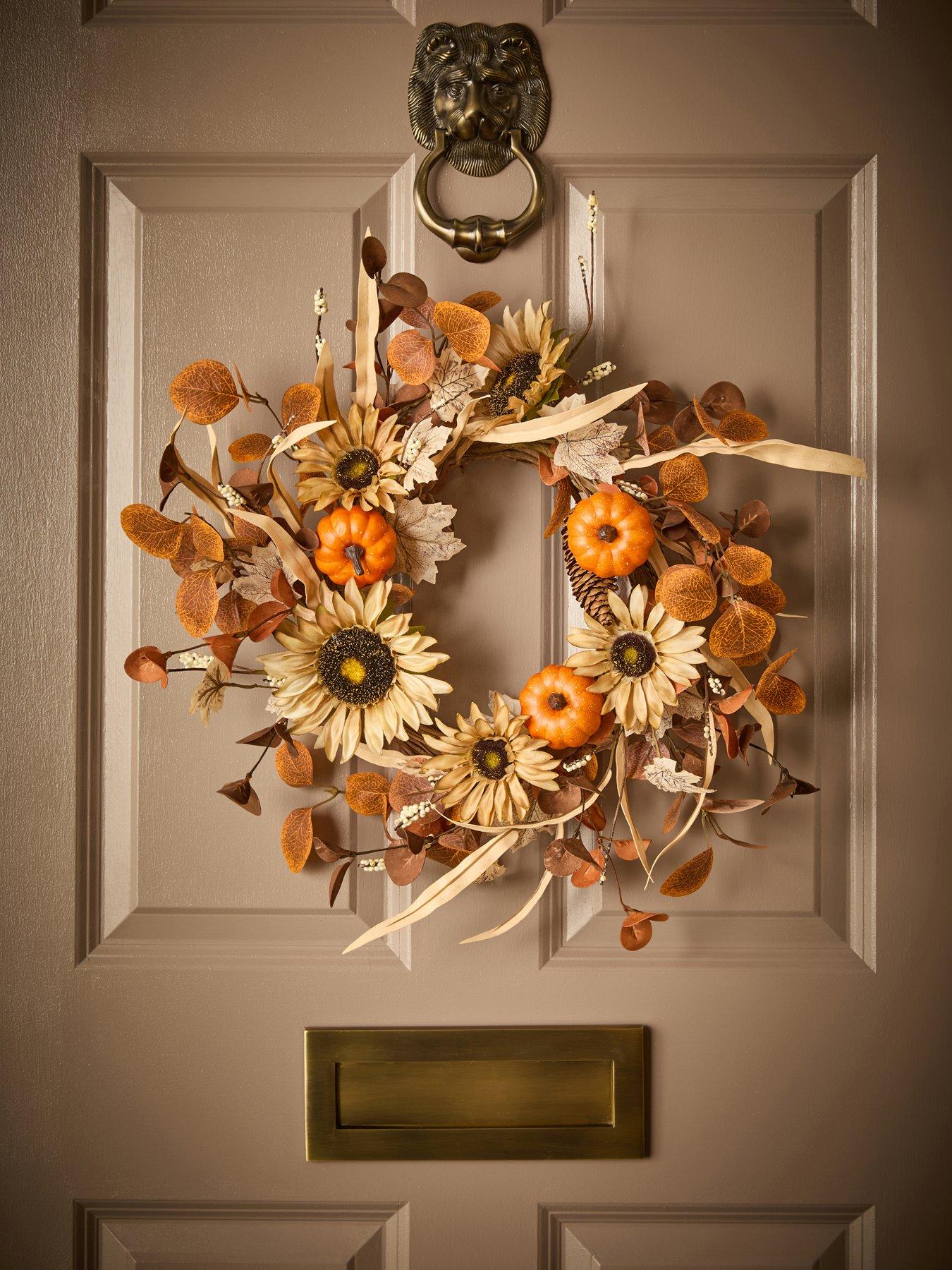 Scottish Everlastings 45 cm Autumnal Sunflower Wreath