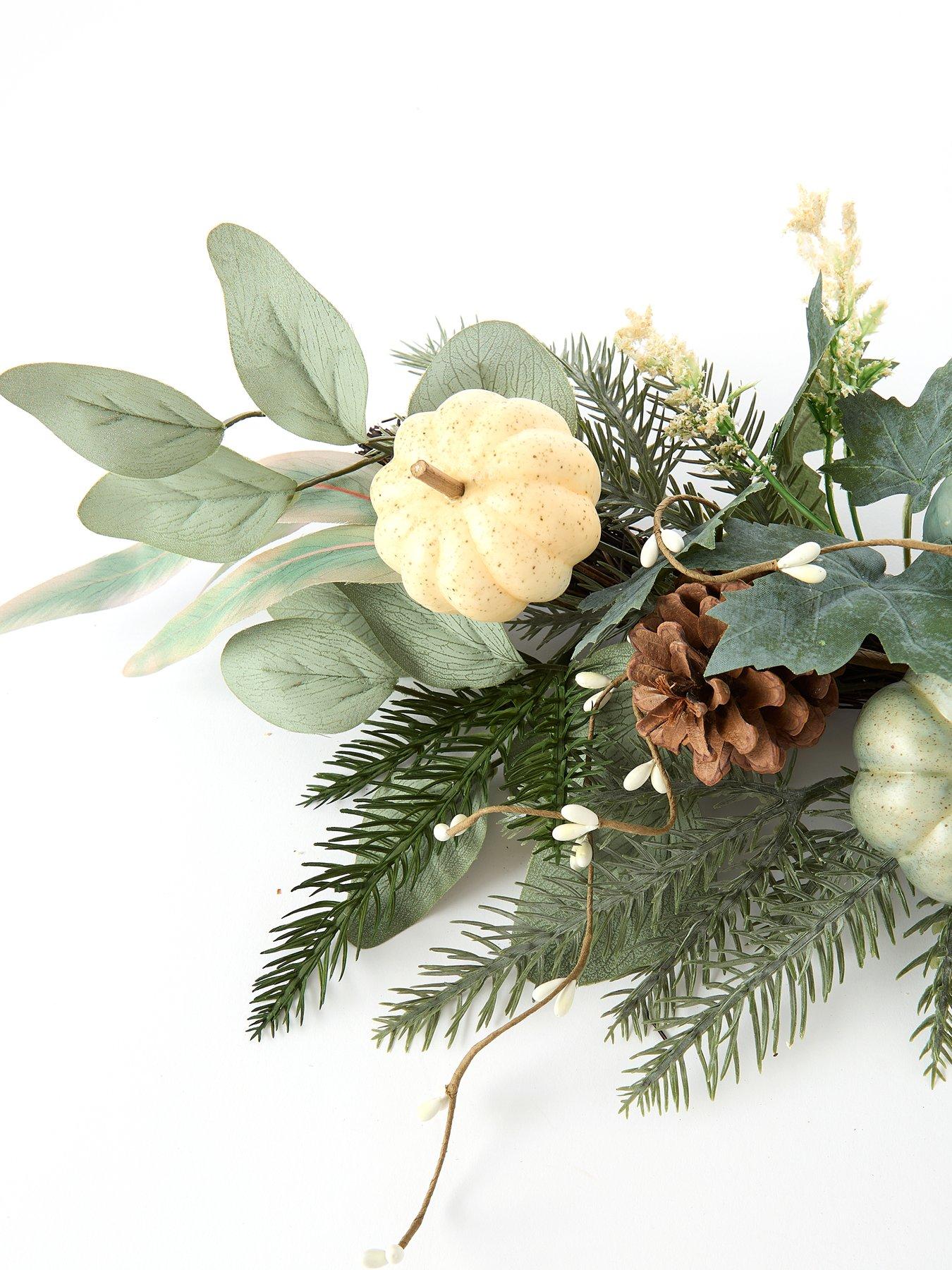 scottish-everlastings-80nbspcm-premium-autumnnbsppumpkin-table-centrepiece-swag-greenoutfit