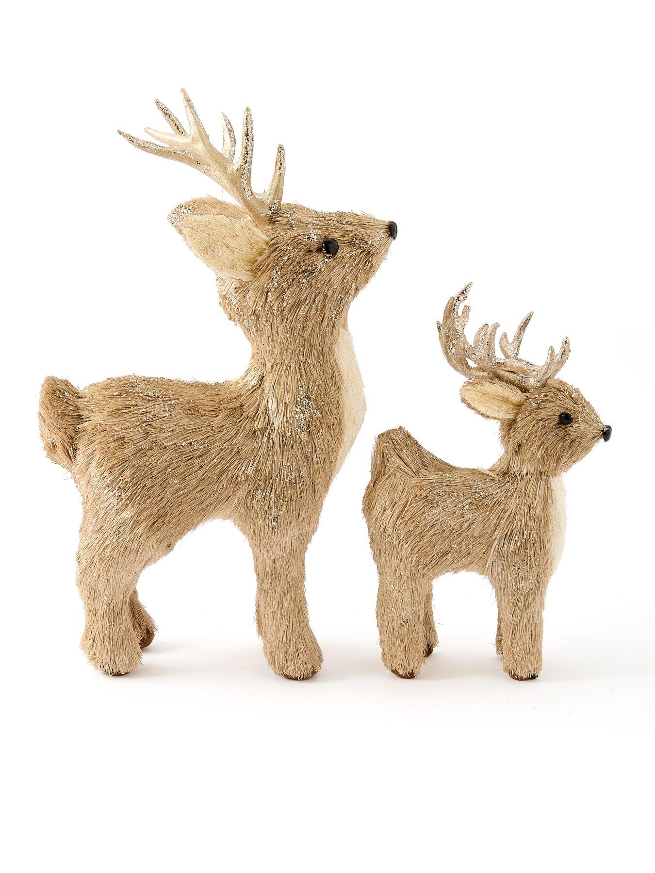 the-christmas-gift-co-set-of-2nbspstanding-straw-deer-christmas-decorationsnbsp-nbsp21-cm13nbspcmback