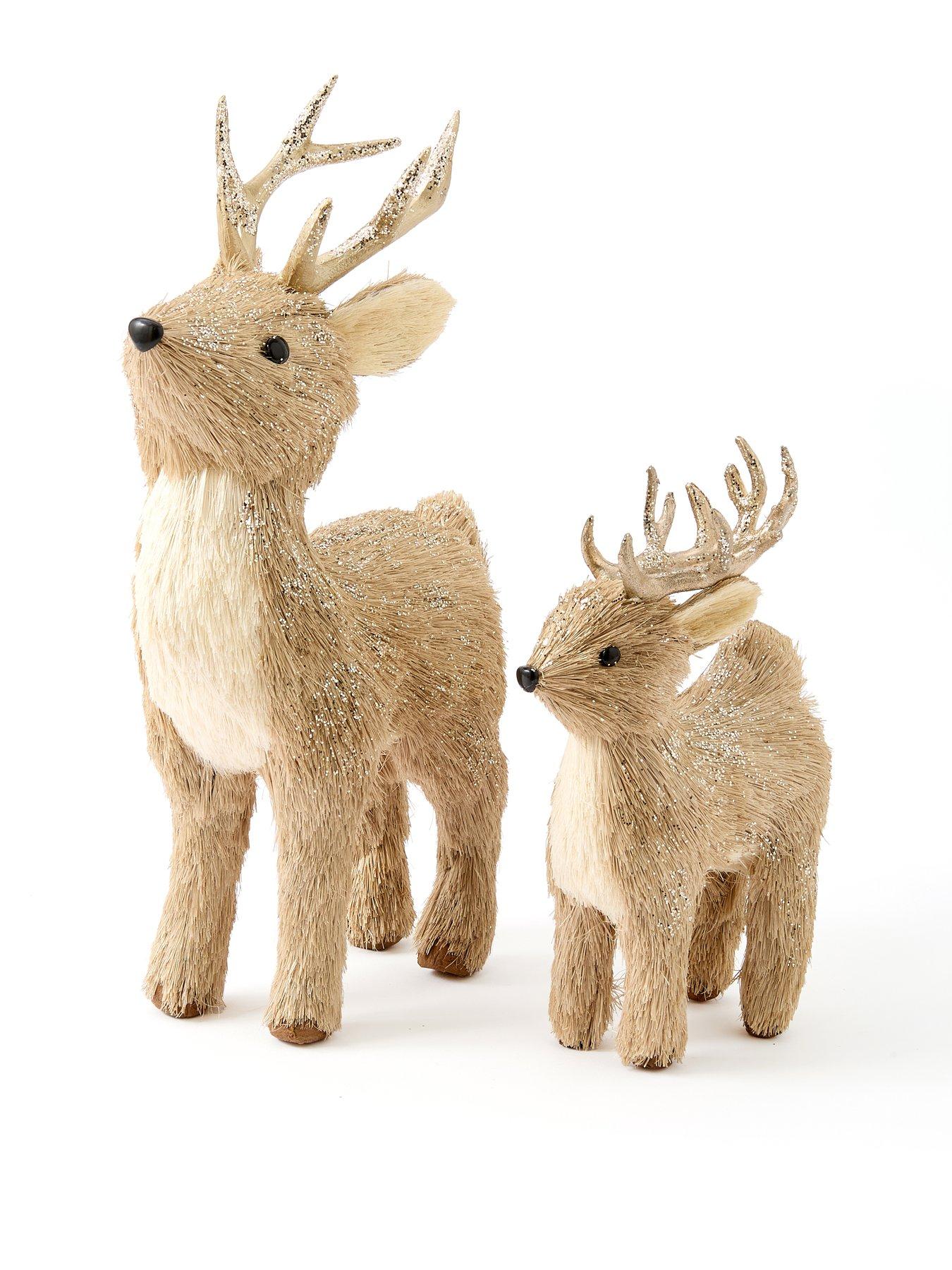 the-christmas-gift-co-set-of-2nbspstanding-straw-deer-christmas-decorationsnbsp-nbsp21-cm13nbspcmoutfit