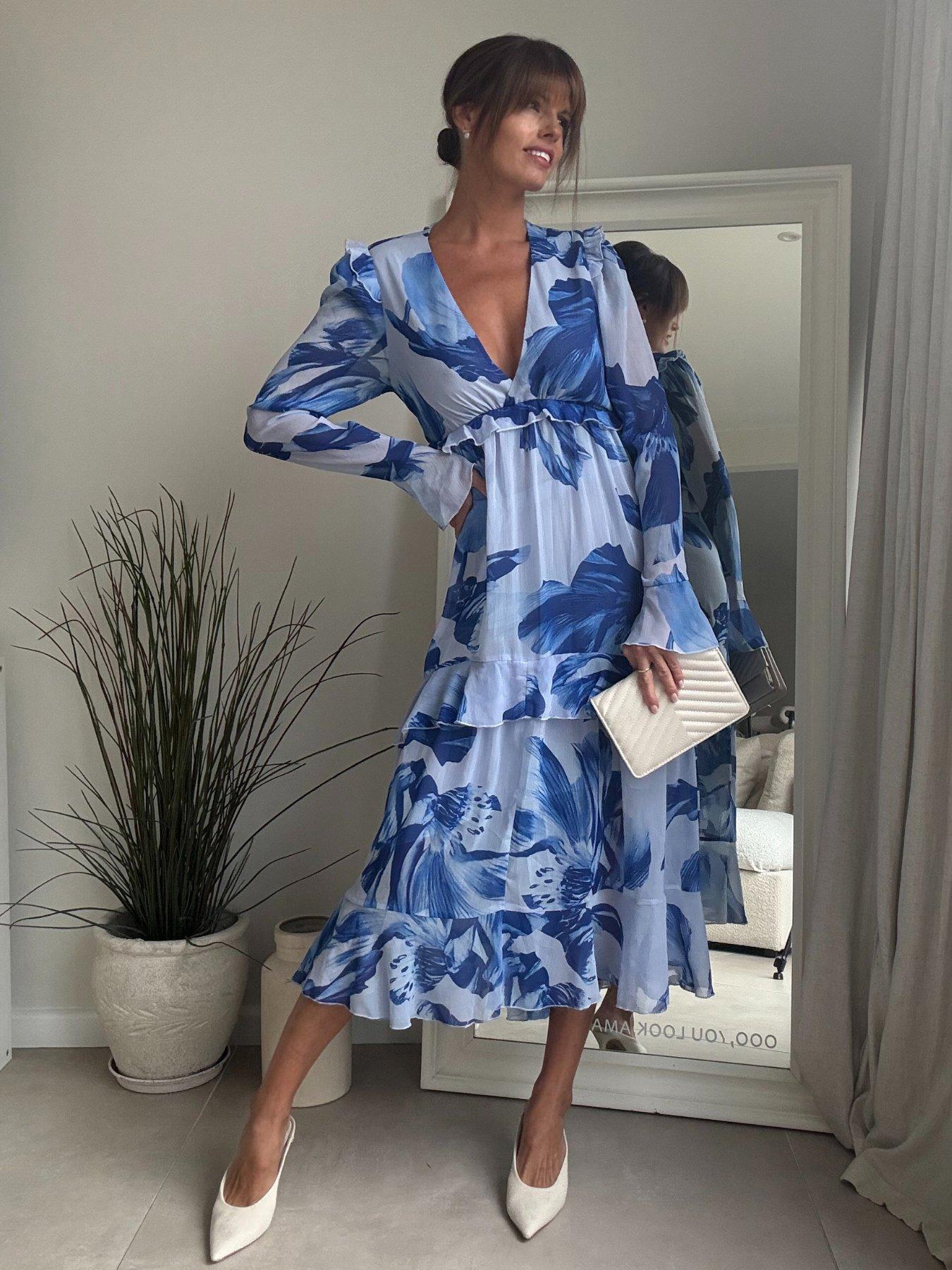 Image 1 of 4 of Style Cheat Birdie Dress - Blue