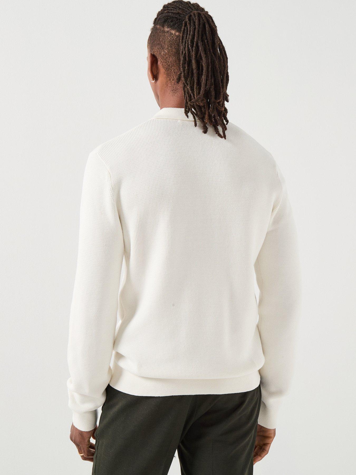Image 2 of 6 of Selected Selected Dane Long Sleeve Knitted Polo Top