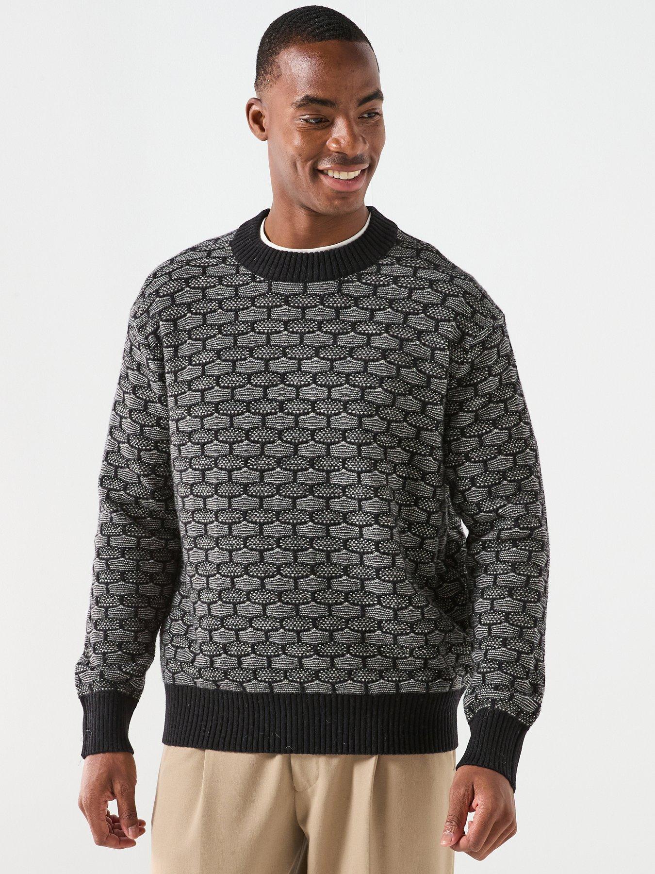 selected-homme-keith-long-sleeve-relaxed-fit-knitted-jumper-black