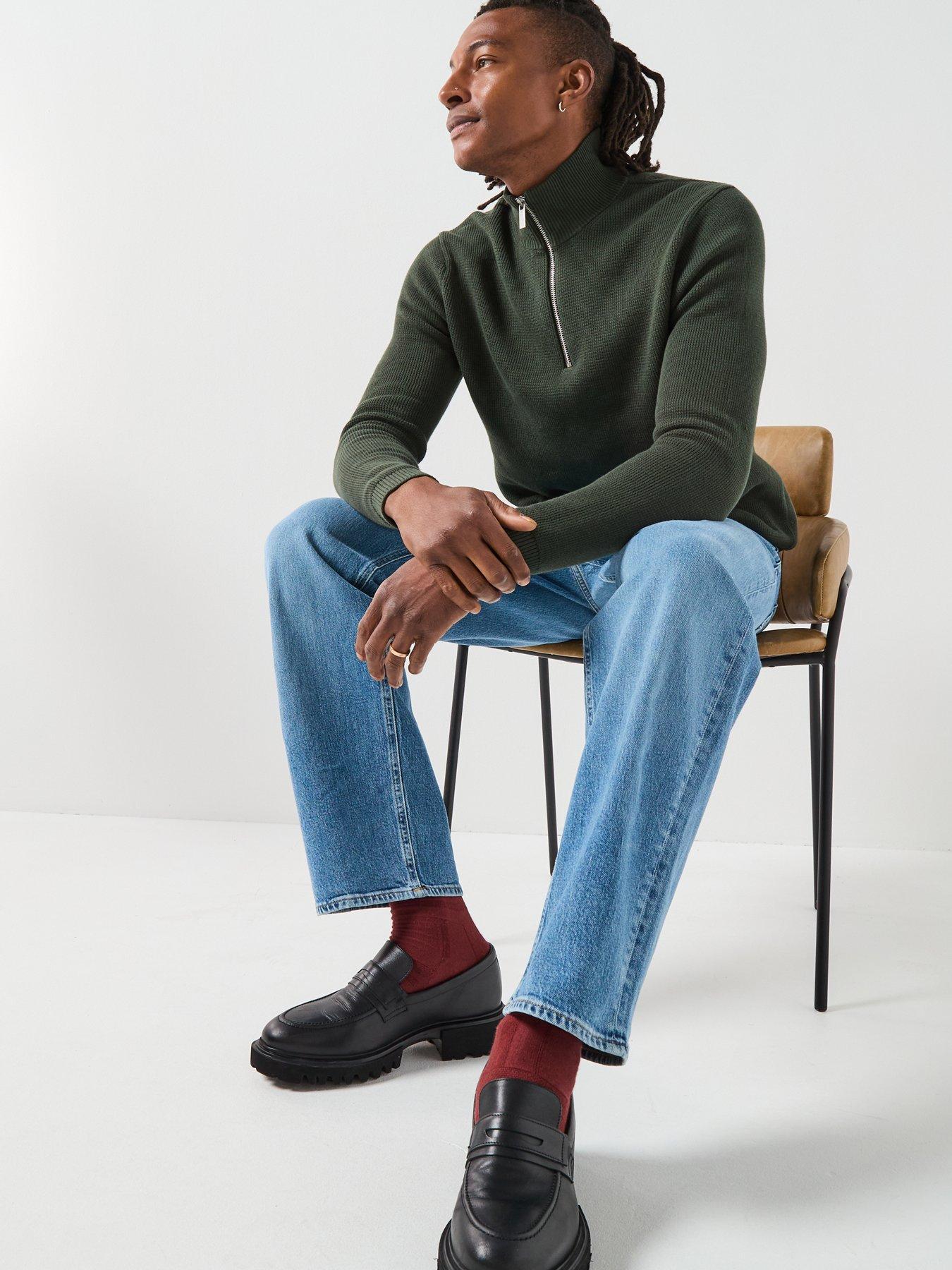 Image 6 of 6 of Selected Loose Fit Ben Kori Light Wash Jeans