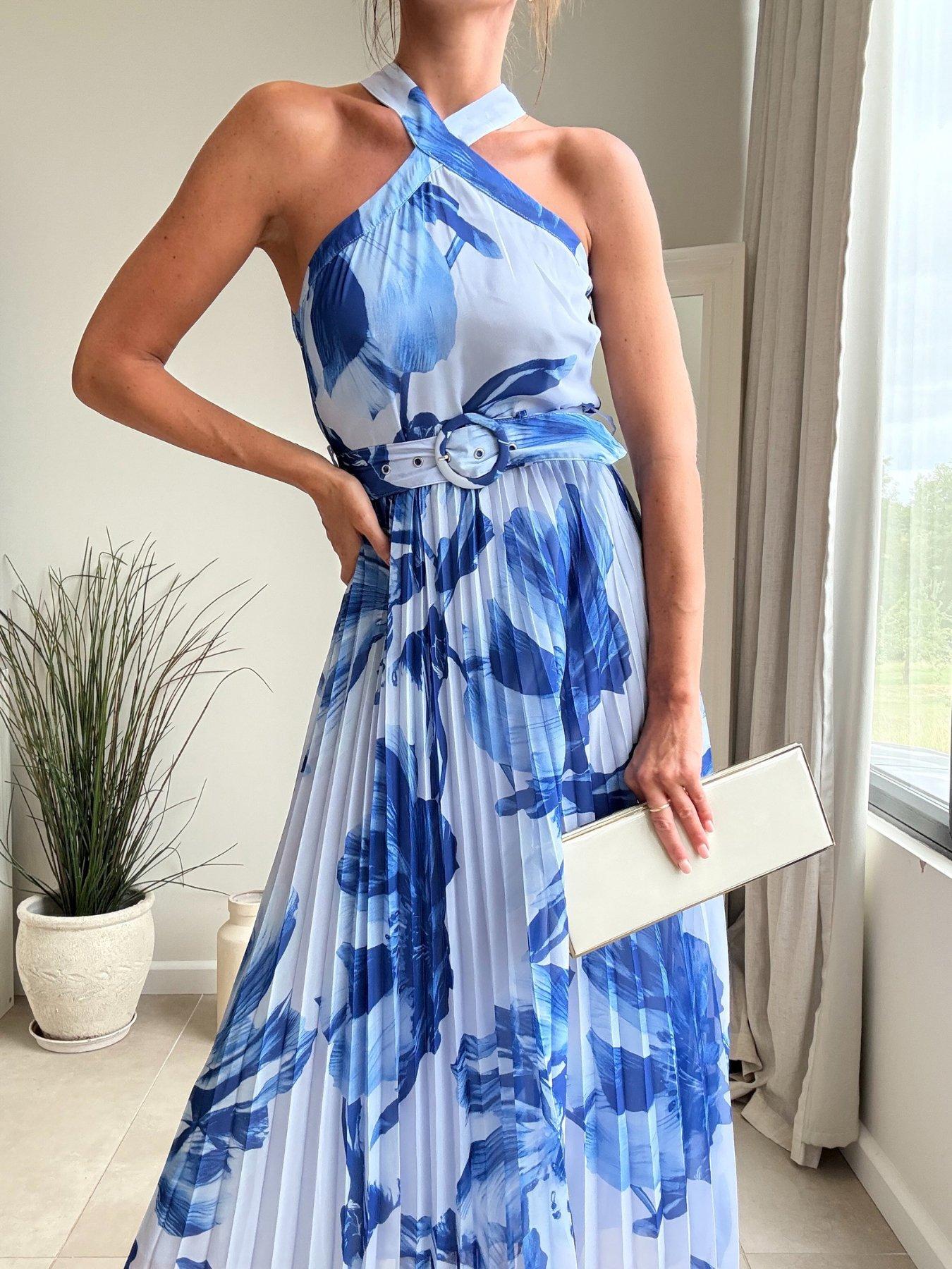 style-cheat-halterneck-floral-midi-dress-bluestillFront