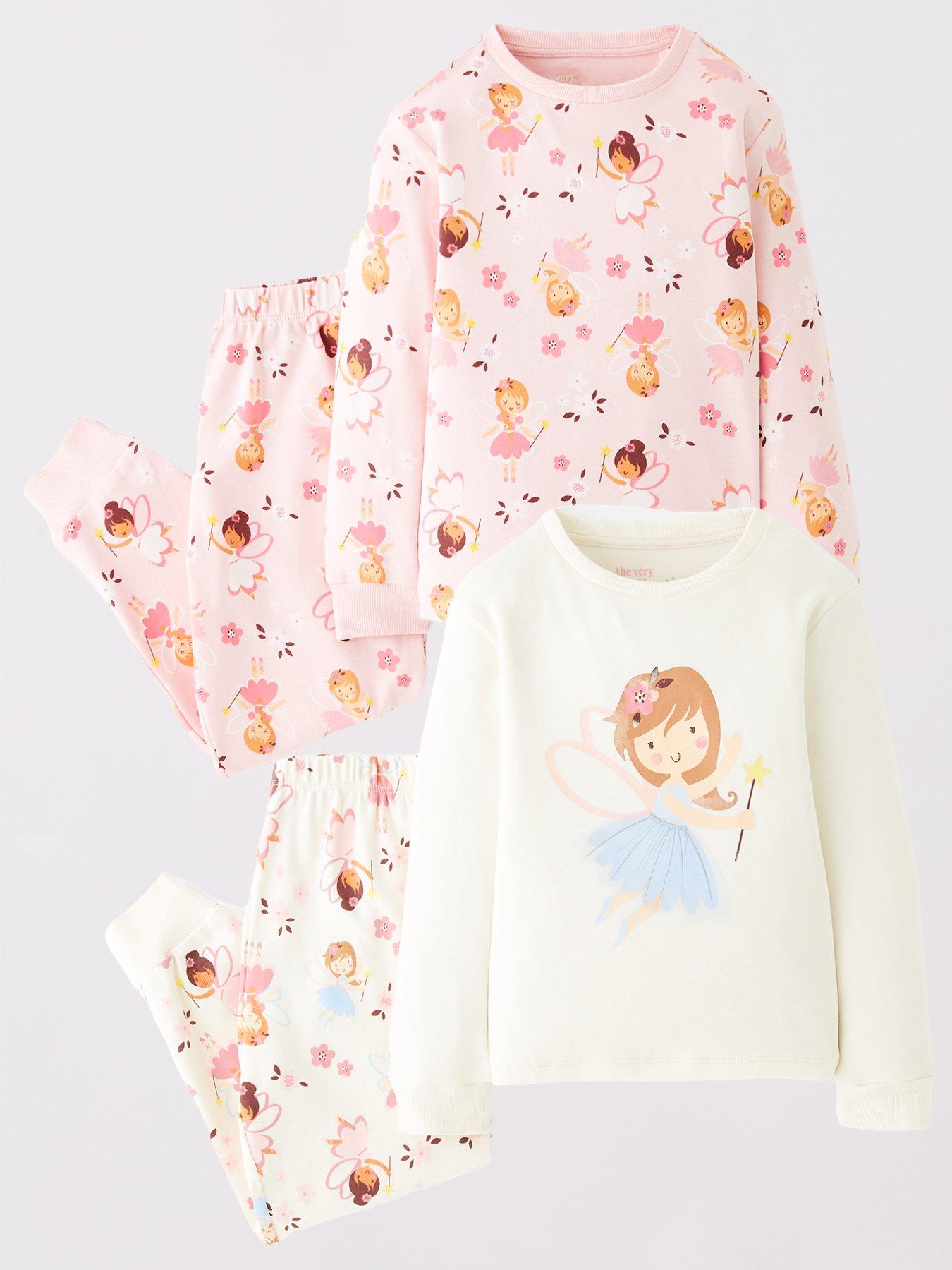 The Very Collection Girls 2 Pack Fairy Ballerina Pyjamas - Multi