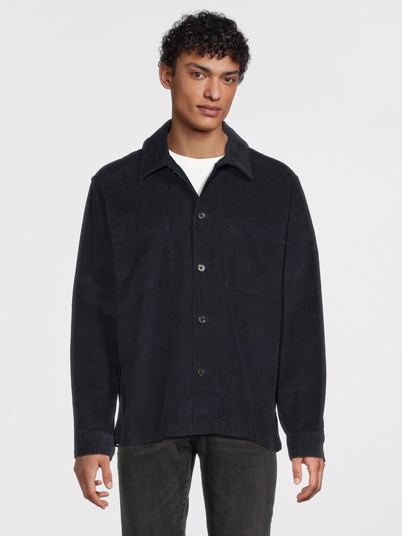 selected-homme-regtate-cord-casual-overshirt-navy
