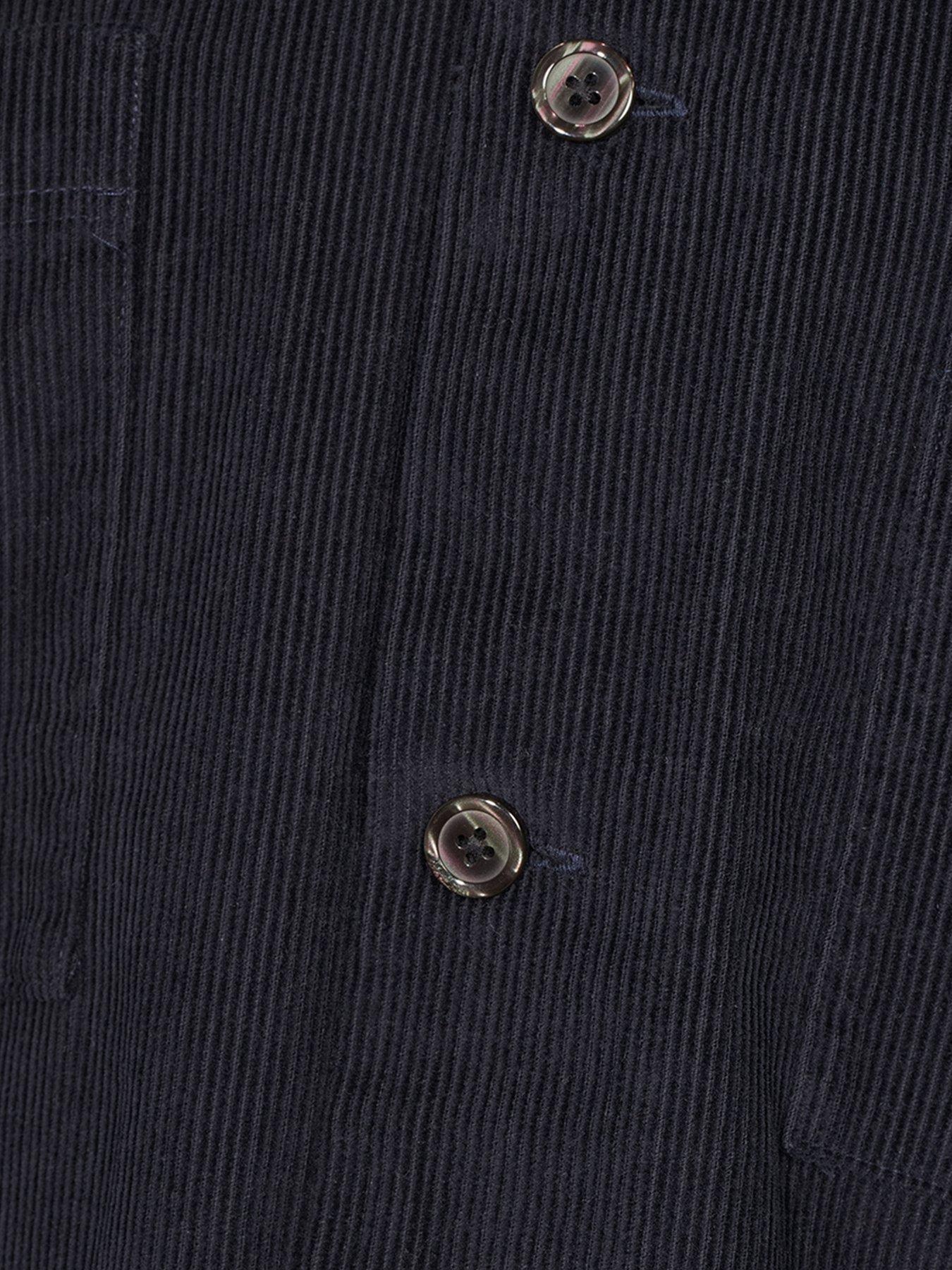 Image 5 of 6 of Selected Homme Regtate Cord Casual Overshirt - Navy