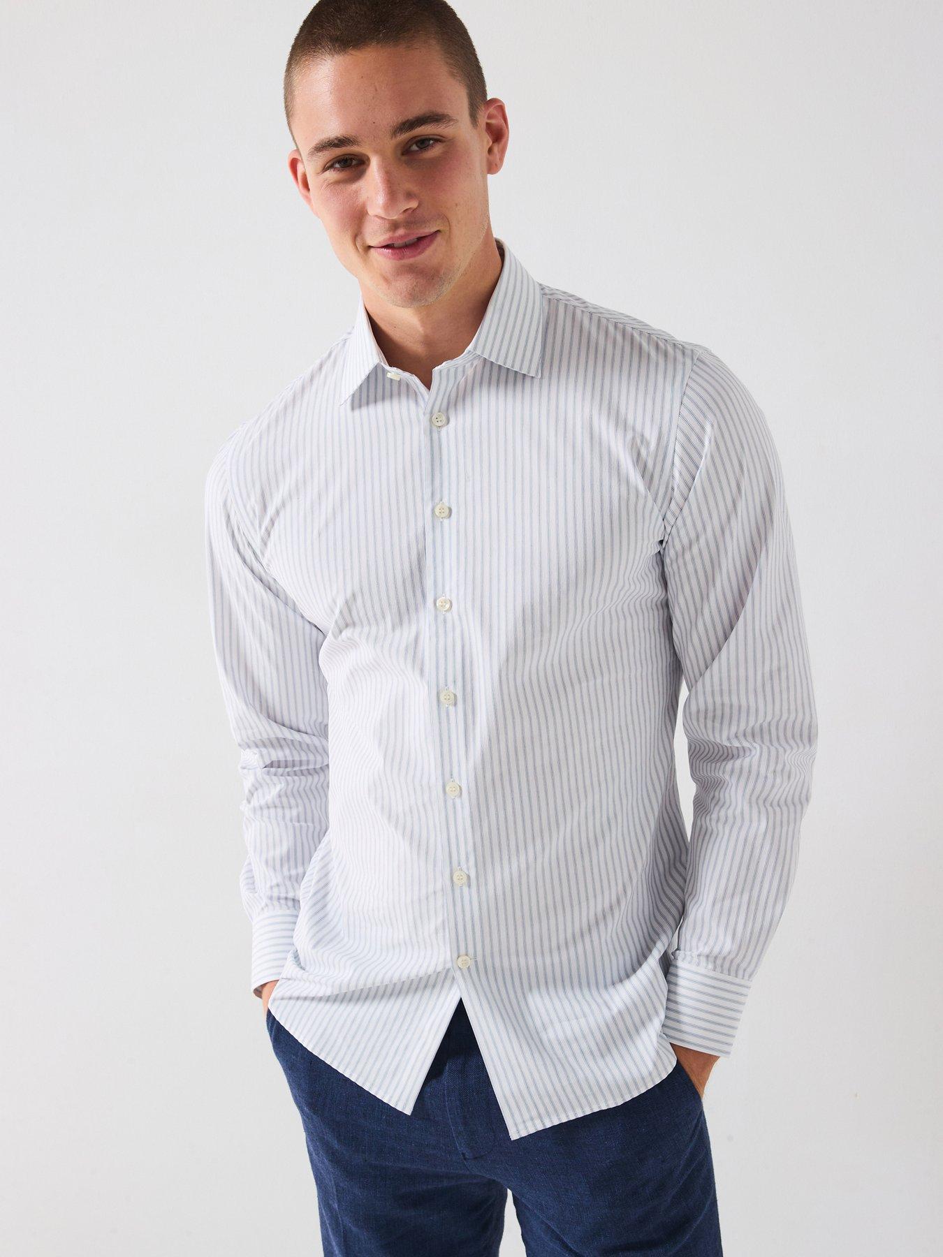 Selected Homme Slim Performance Long Sleeve Formal Shirt  - White