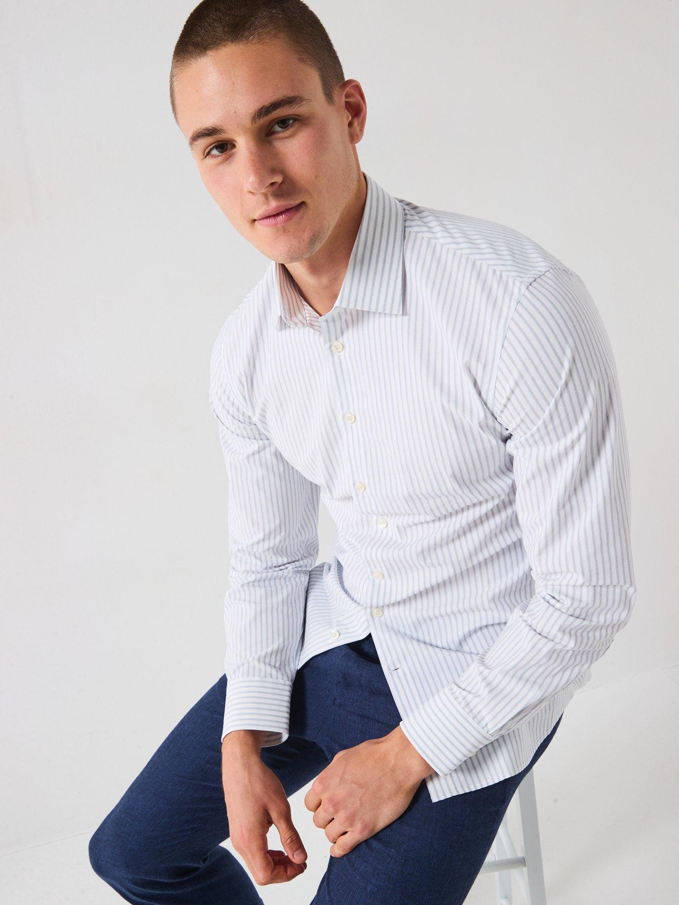 selected-slim-performance-long-sleeve-formal-shirt-nbsp--whiteoutfit